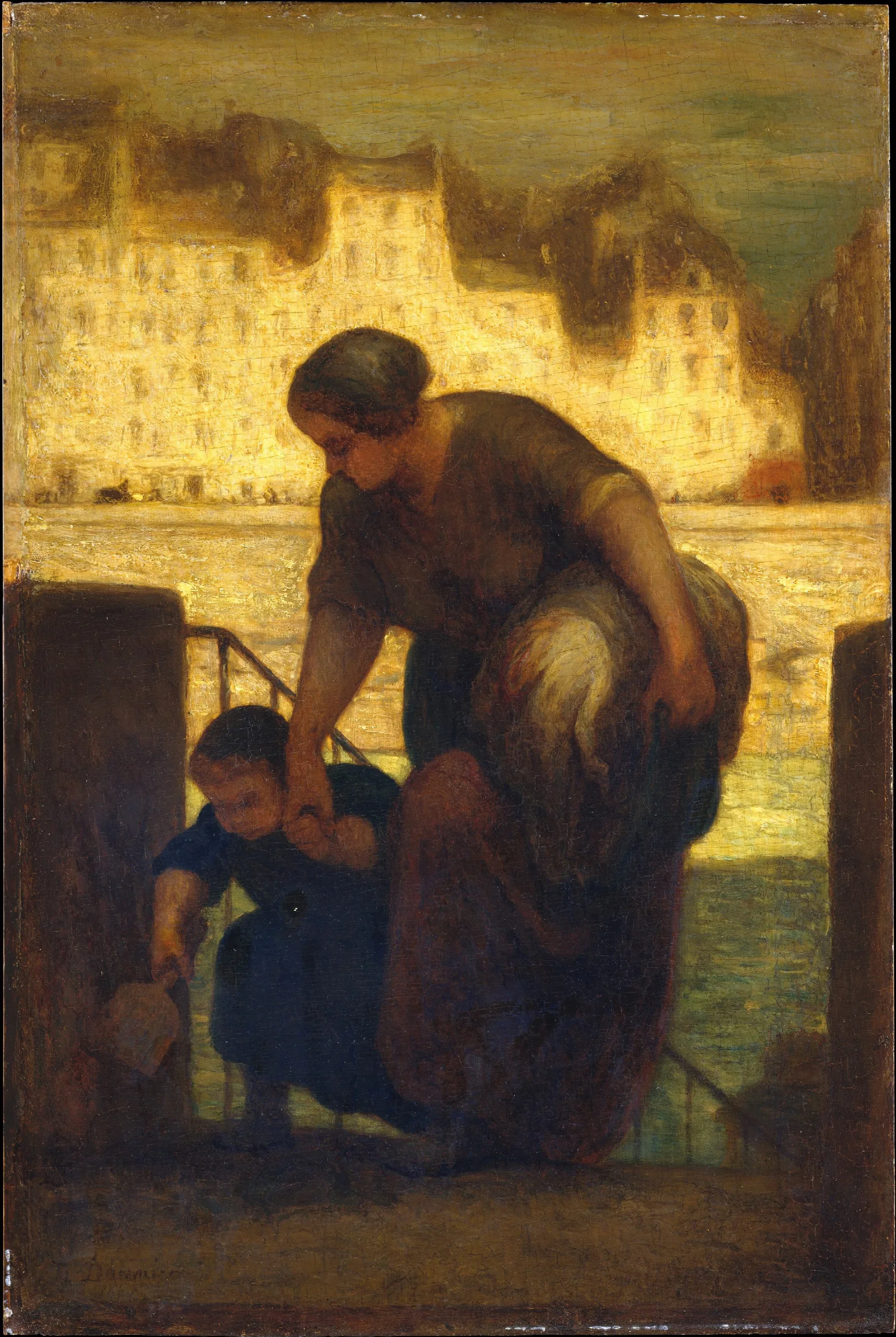 The Laundress 6 Wall Art by Honoré Daumier - Canvas Print