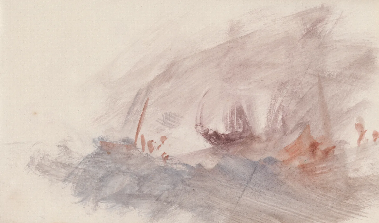 The Channel Sketchbook 37 Wall Art by Joseph Mallord William Turner - Canvas Print