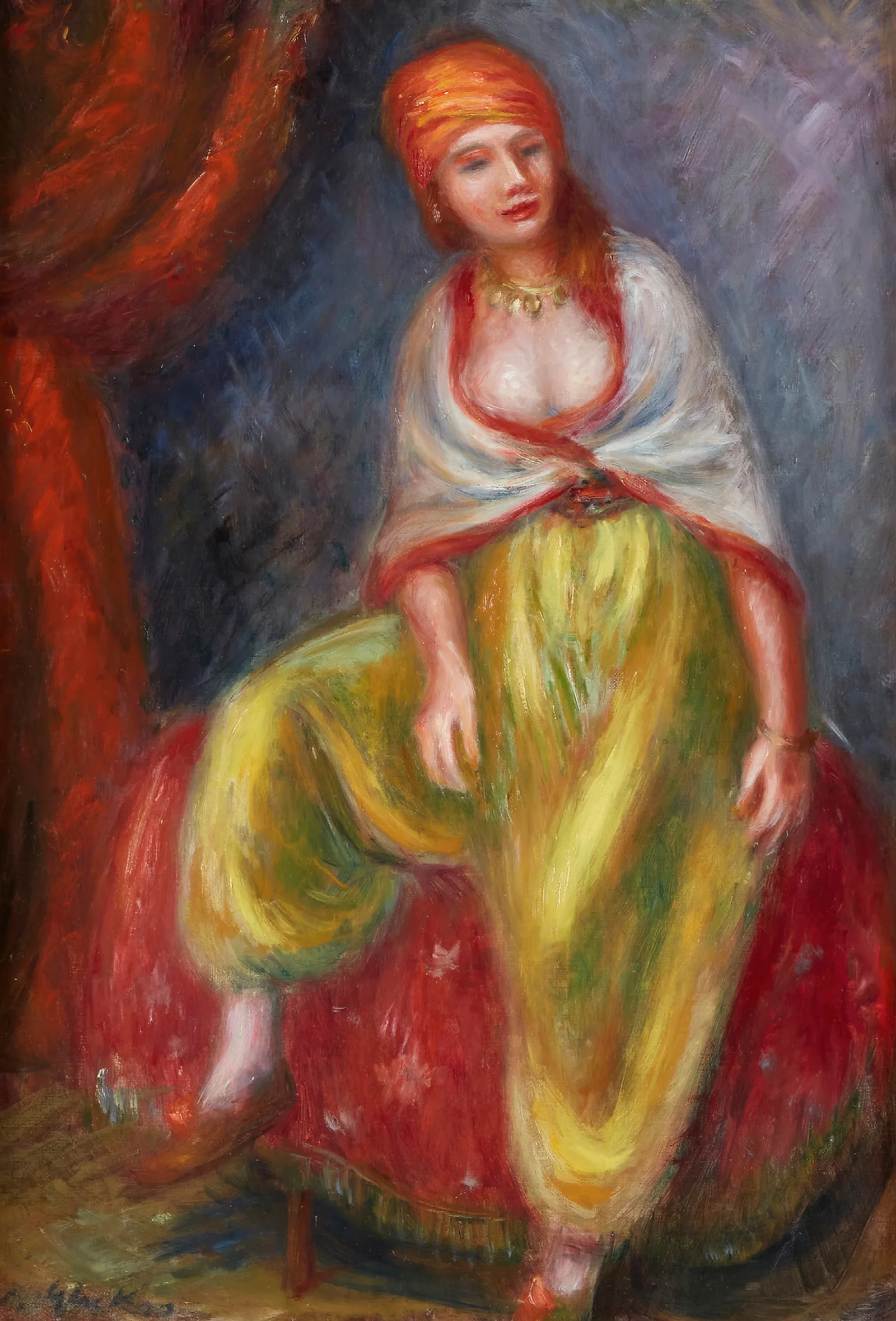 Girl In An Oriental Costume Wall Art by William James Glackens - Canvas Print