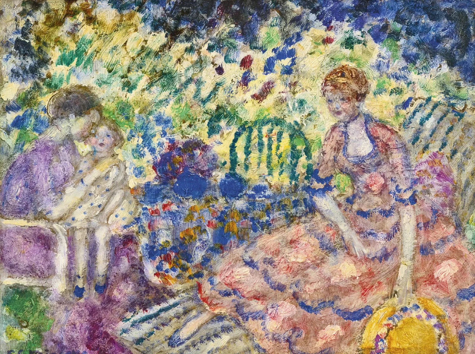Breakfast In The Garden 2 Wall Art by Frederick Carl Frieseke - Canvas Print