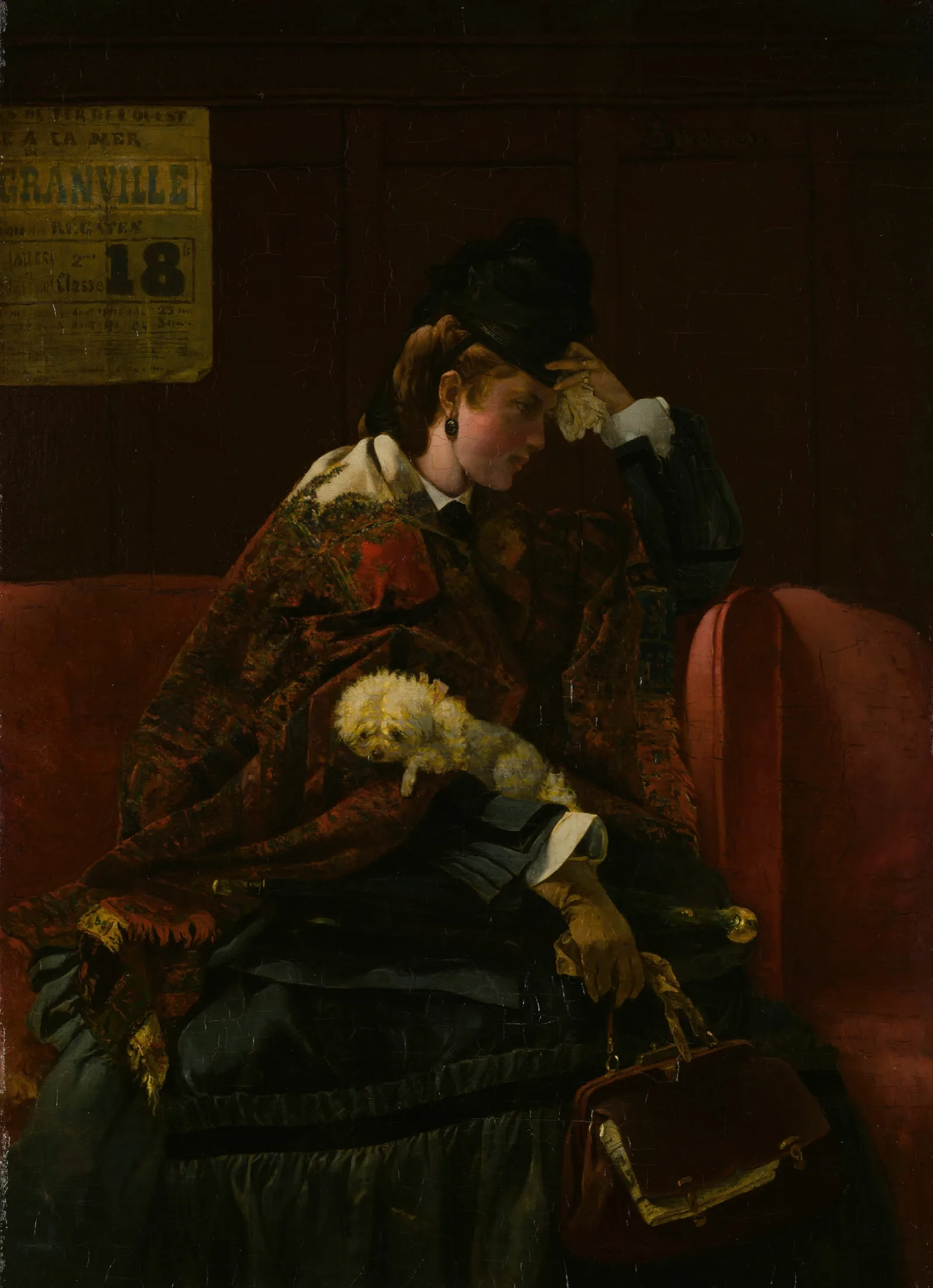 At The Railway Station 2 Wall Art by Alfred Stevens - Canvas Print