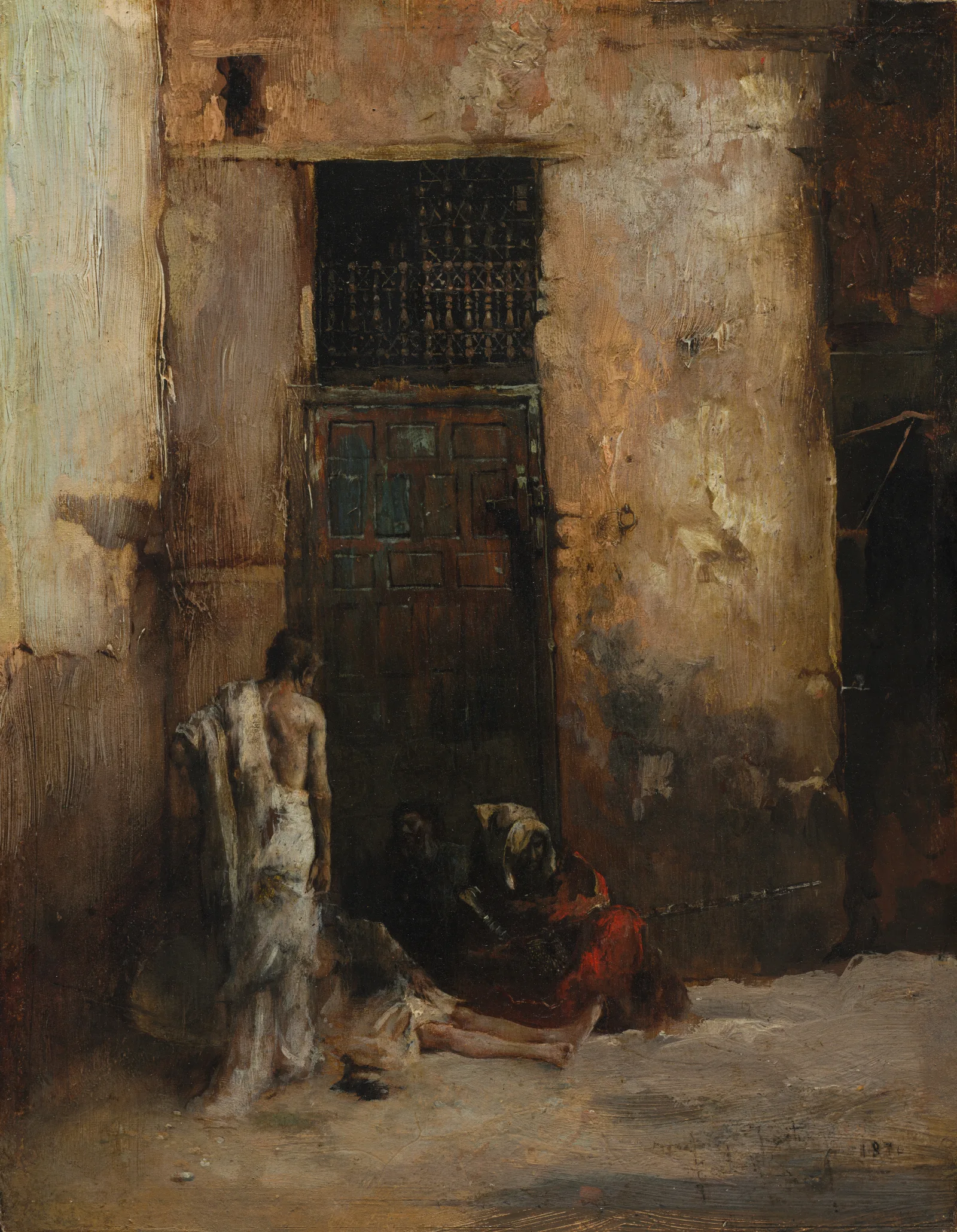 Beggars By A Door Wall Art by Mariano Fortuny Marsal - Canvas Print
