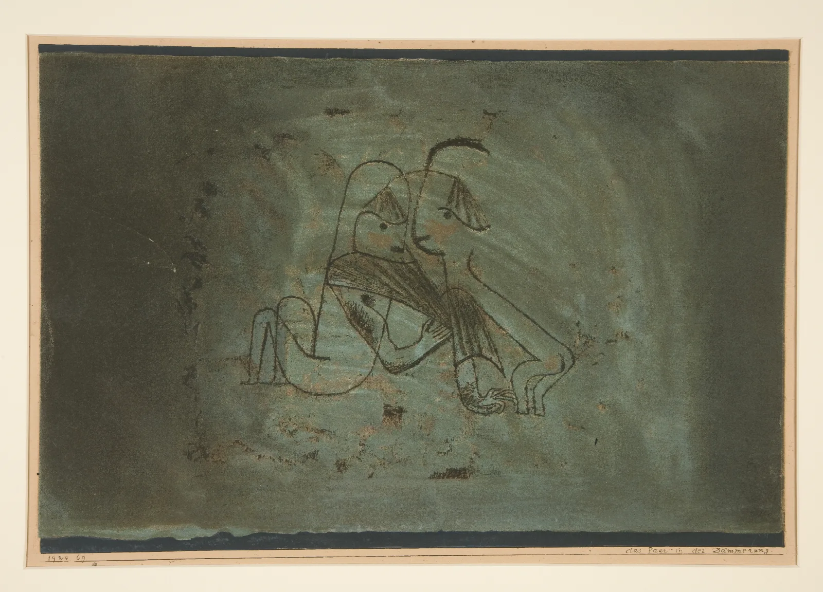 Das Paar In Der Daemmerung The Couple In The Twilight Wall Art by Paul Klee - Canvas Print
