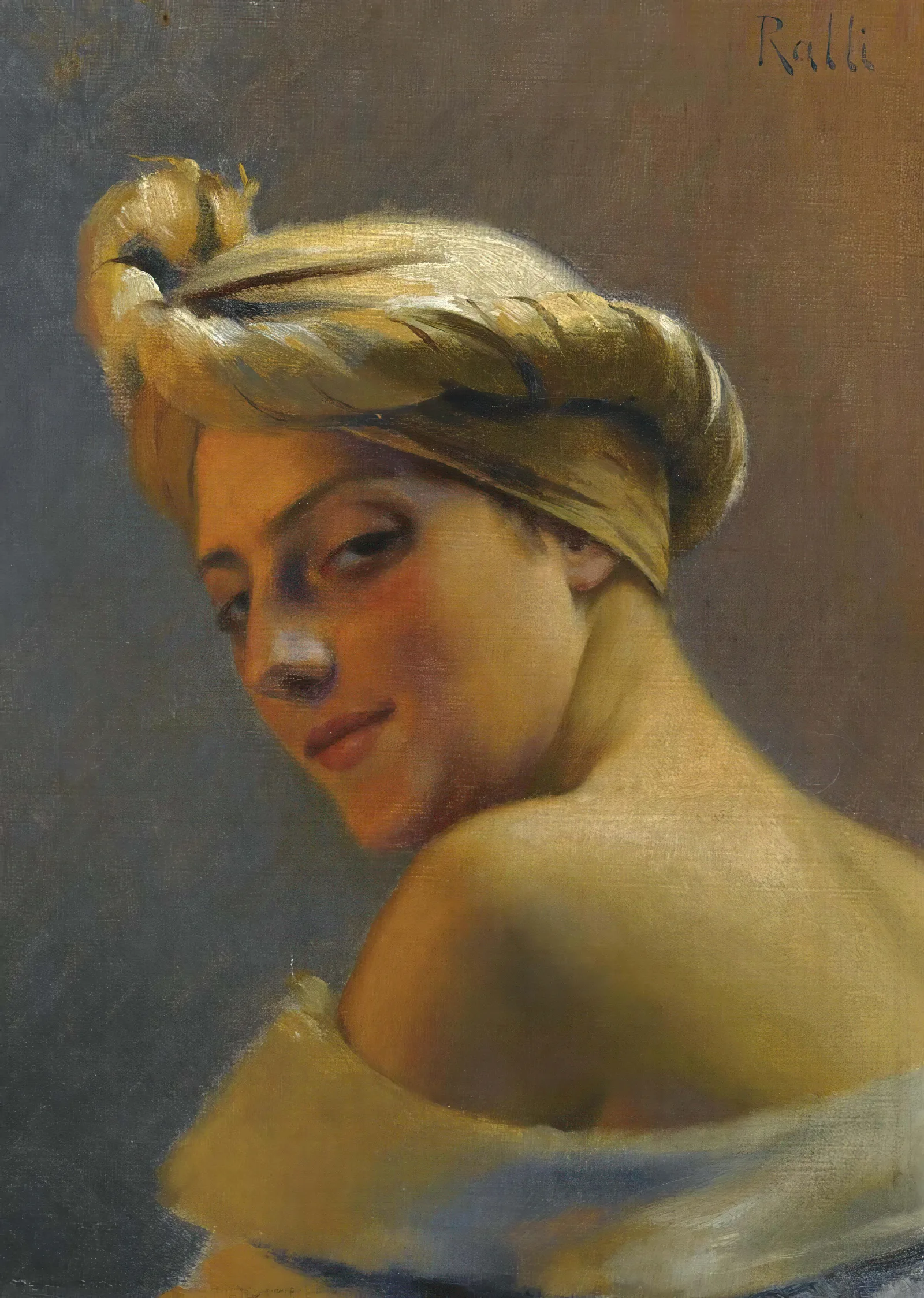 Girl With Turban Wall Art by Theodoros Ralli - Canvas Print
