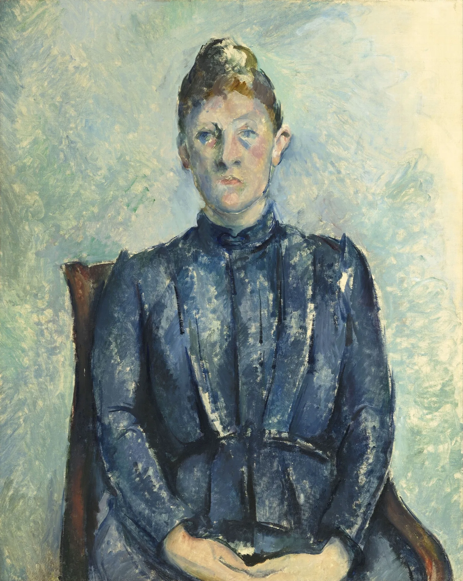 Portrait Of Madame Cezanne Wall Art by Paul Cézanne - Canvas Print