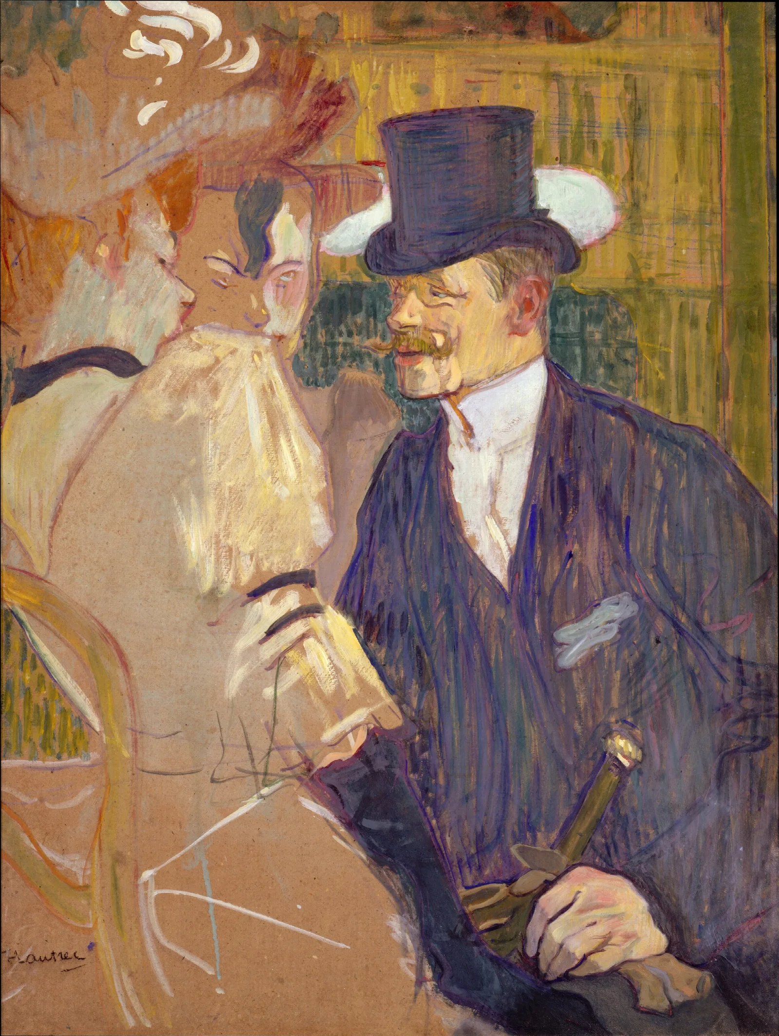 The Englishman William Tom Warrener 1861 1934 At The Moulin Rouge Wall Art by Henri de Toulouse-Lautrec - Canvas Print