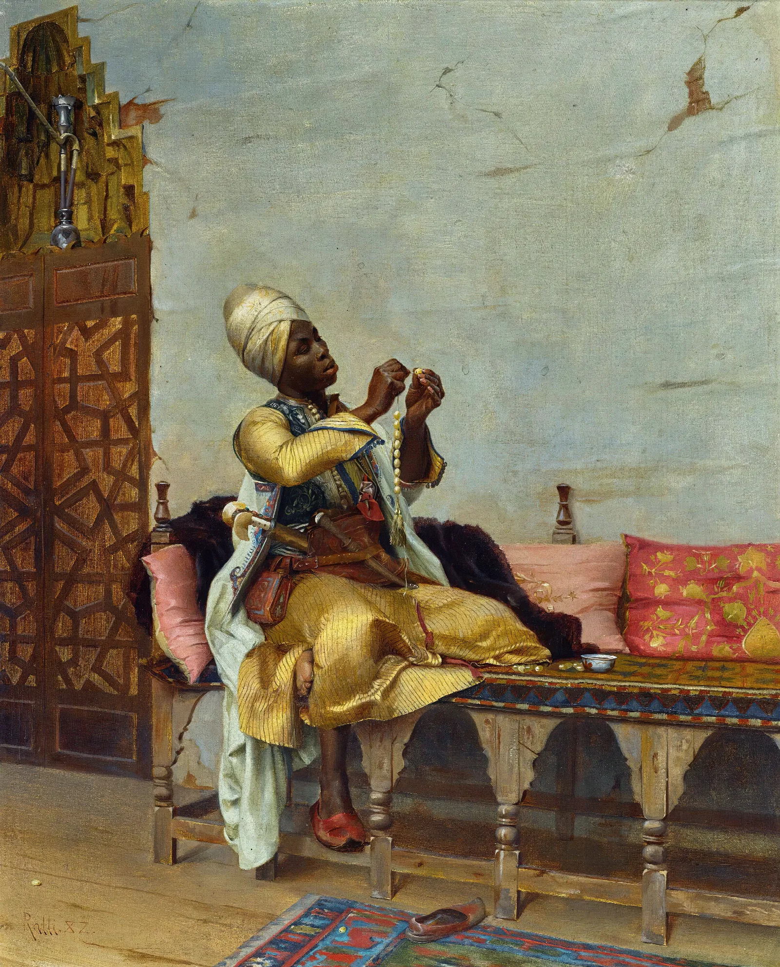 Stringing Pearls Wall Art by Theodoros Ralli - Canvas Print
