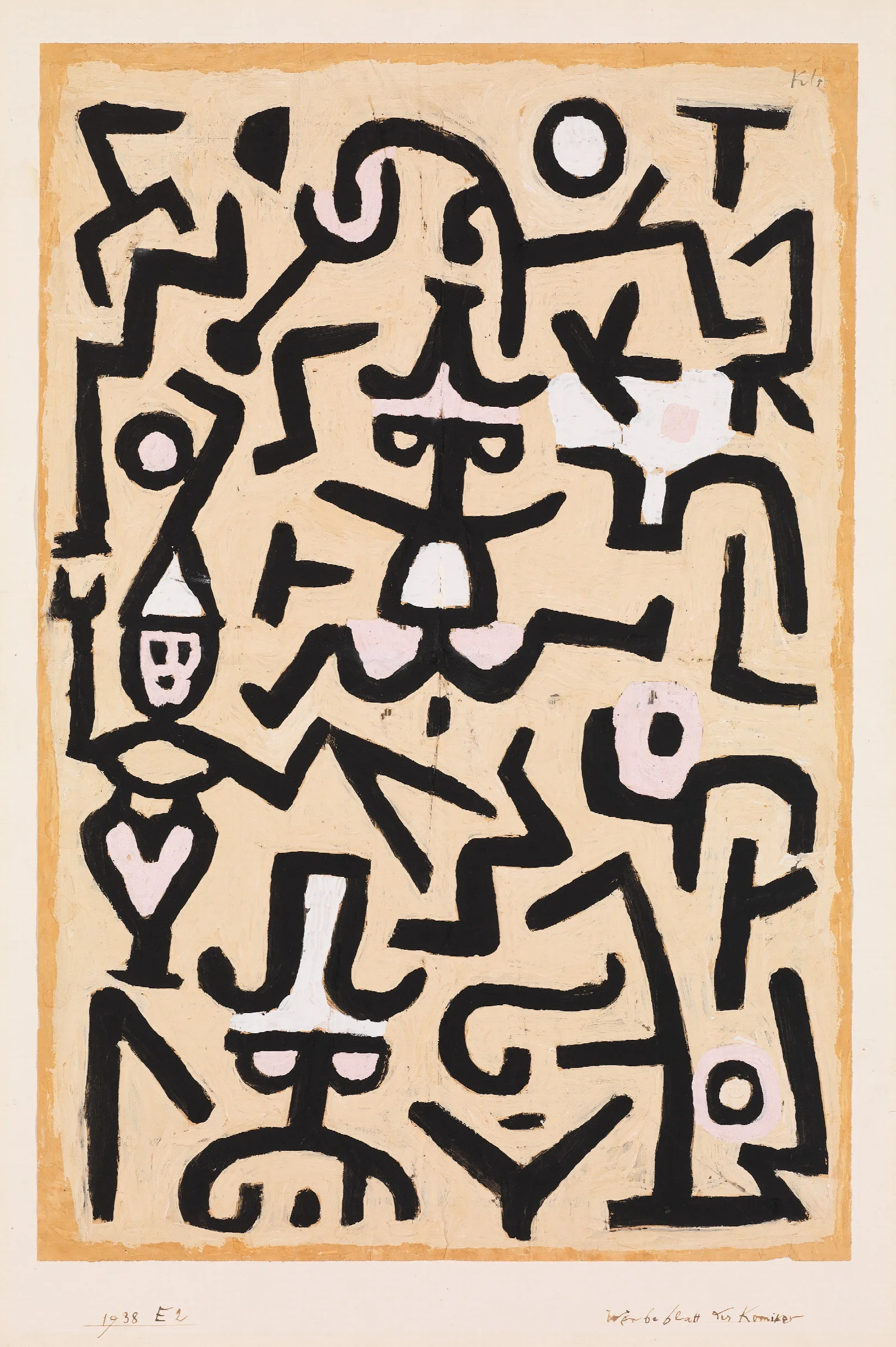 Comedians Handbill Wall Art by Paul Klee - Canvas Print