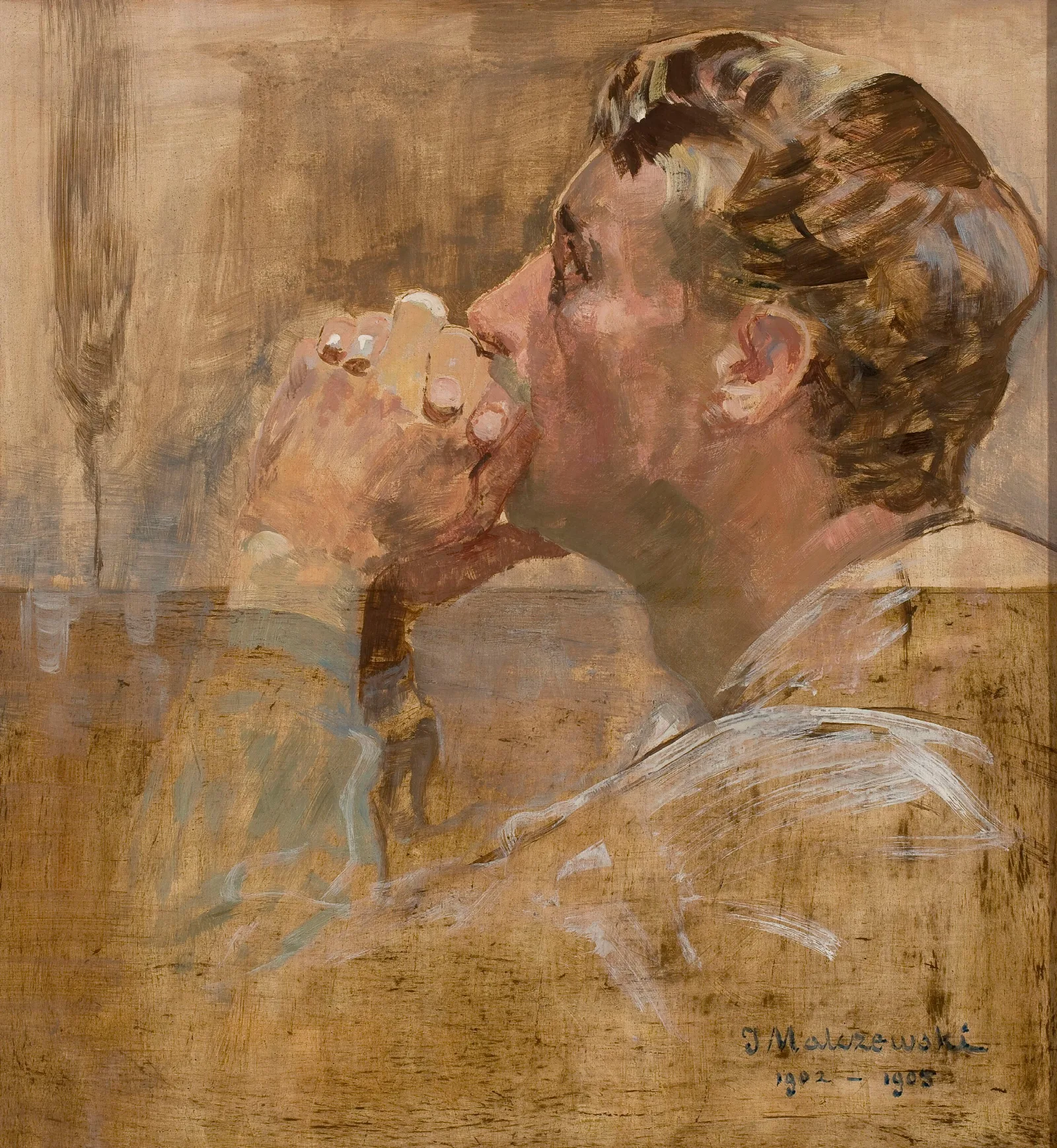 Praying Man Wall Art by Jacek Malczewski - Canvas Print