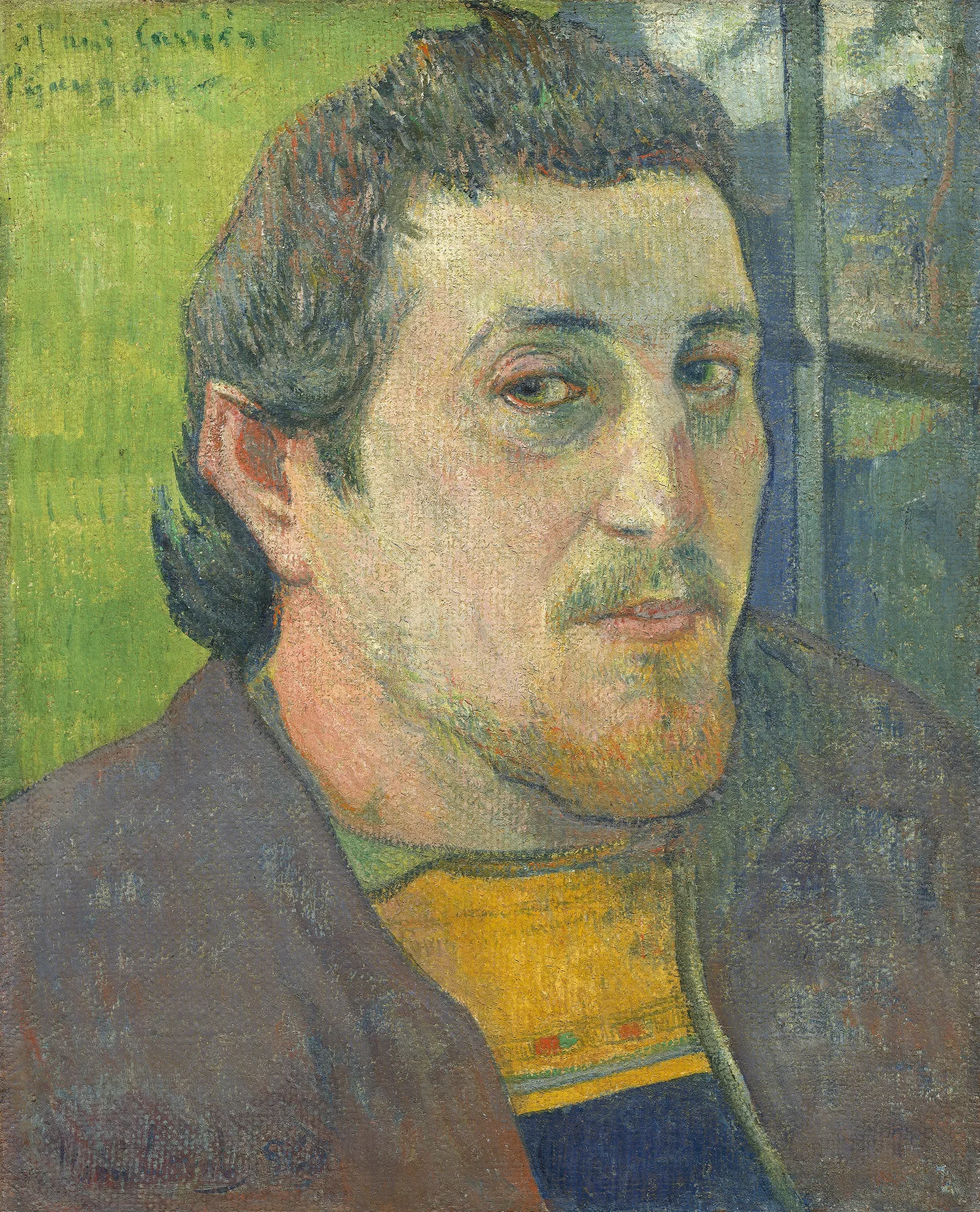 Self Portrait Dedicated To Carriere Wall Art by Paul Gauguin - Canvas Print