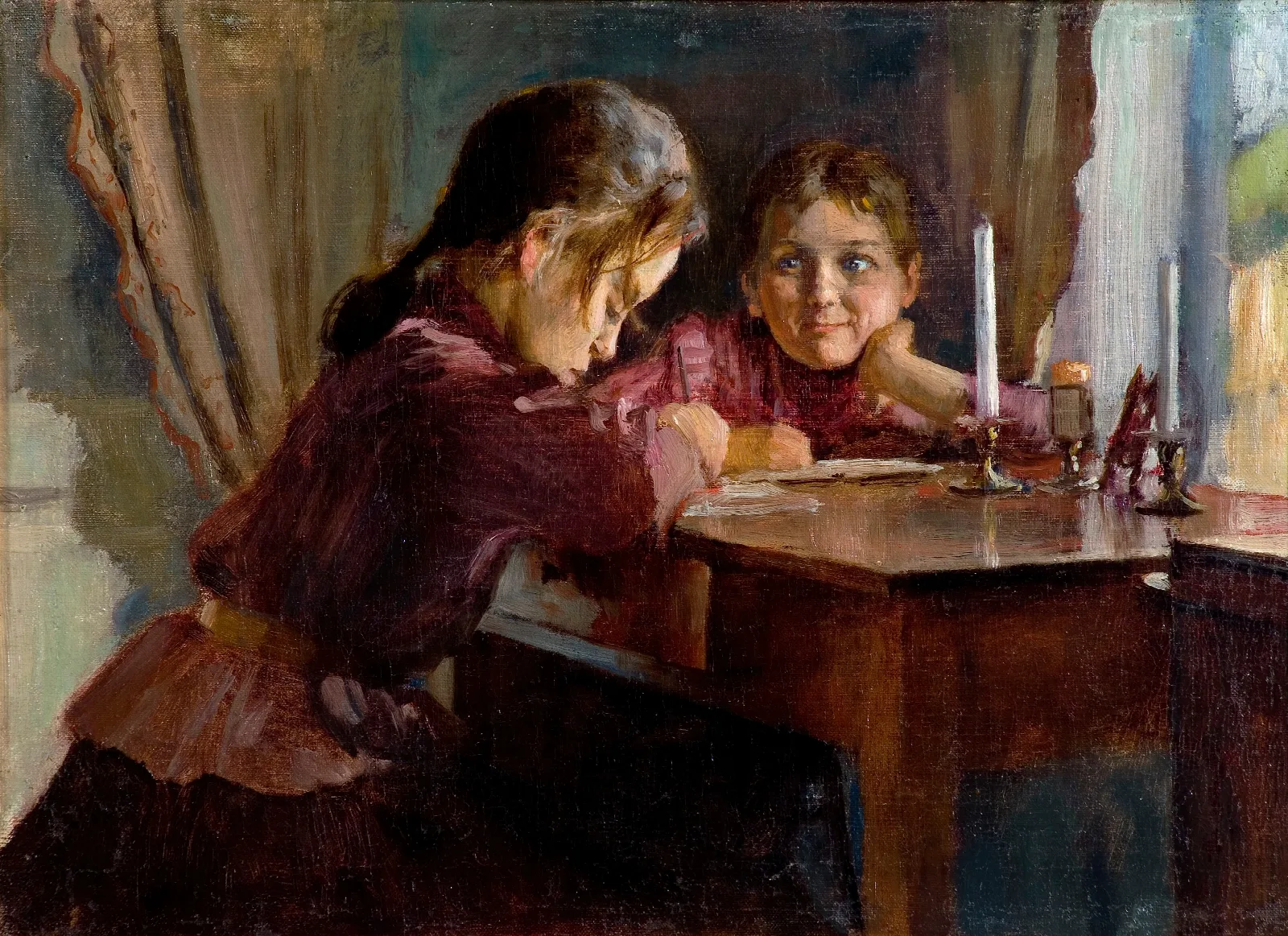 Siblings 3 Wall Art by Eero Järnefelt - Canvas Print