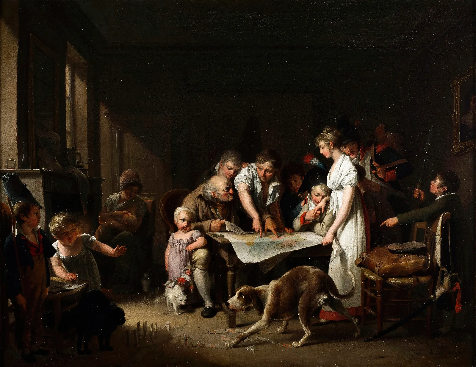 The Reading Of The Bulletin Of The Grand Army Wall Art by Louis-Léopold Boilly - Canvas Print