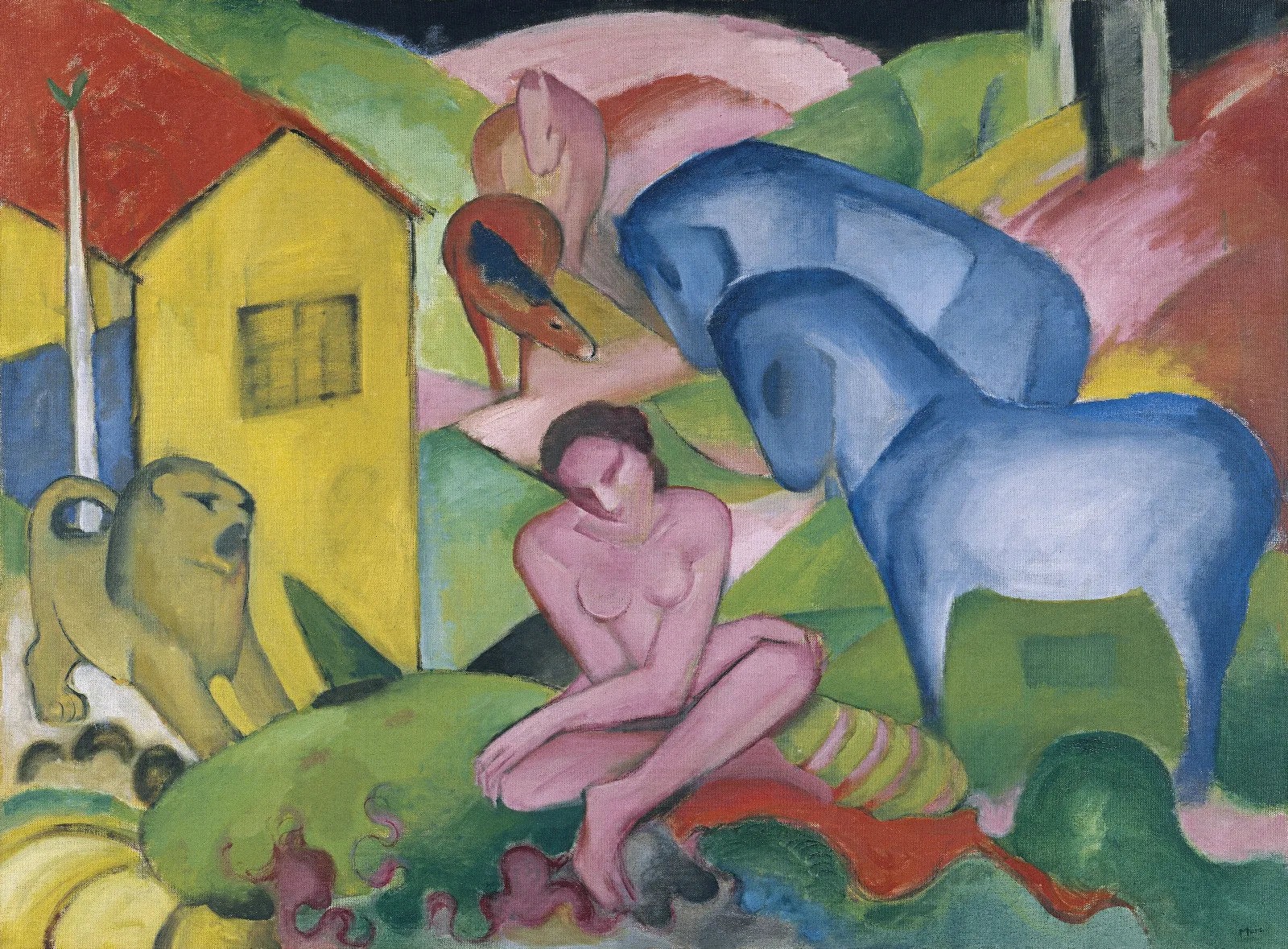 The Dream 7 Wall Art by Franz Marc - Canvas Print