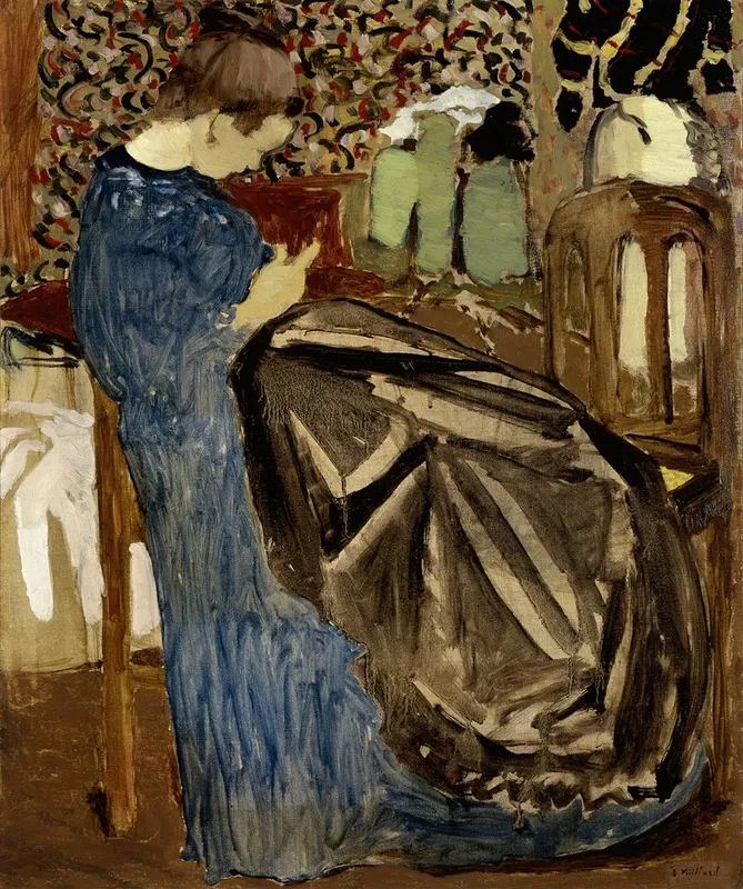 A Seamstress Wall Art by Édouard Vuillard - Canvas Print