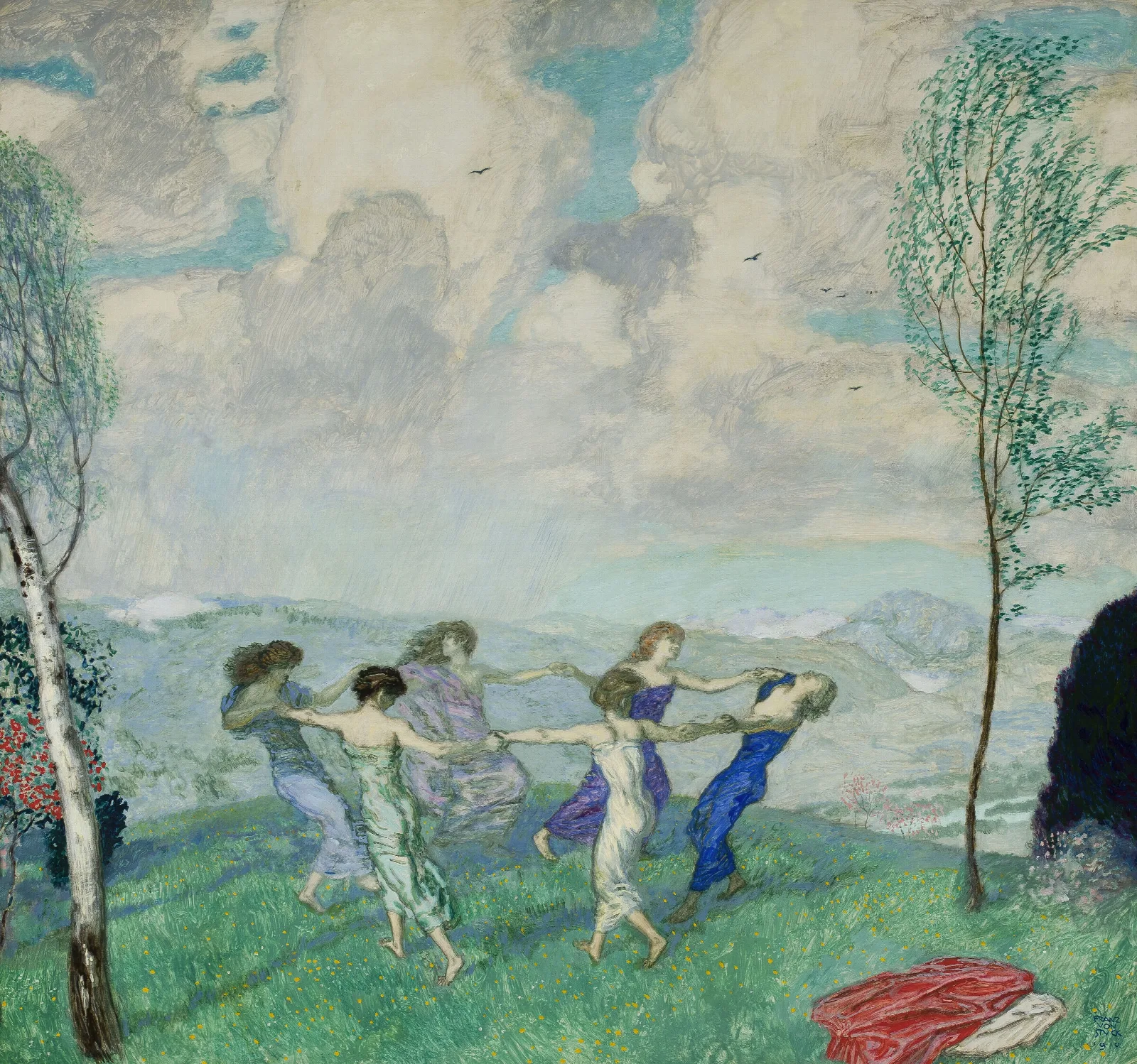 Dancing Circle Wall Art by Franz von Stuck - Canvas Print