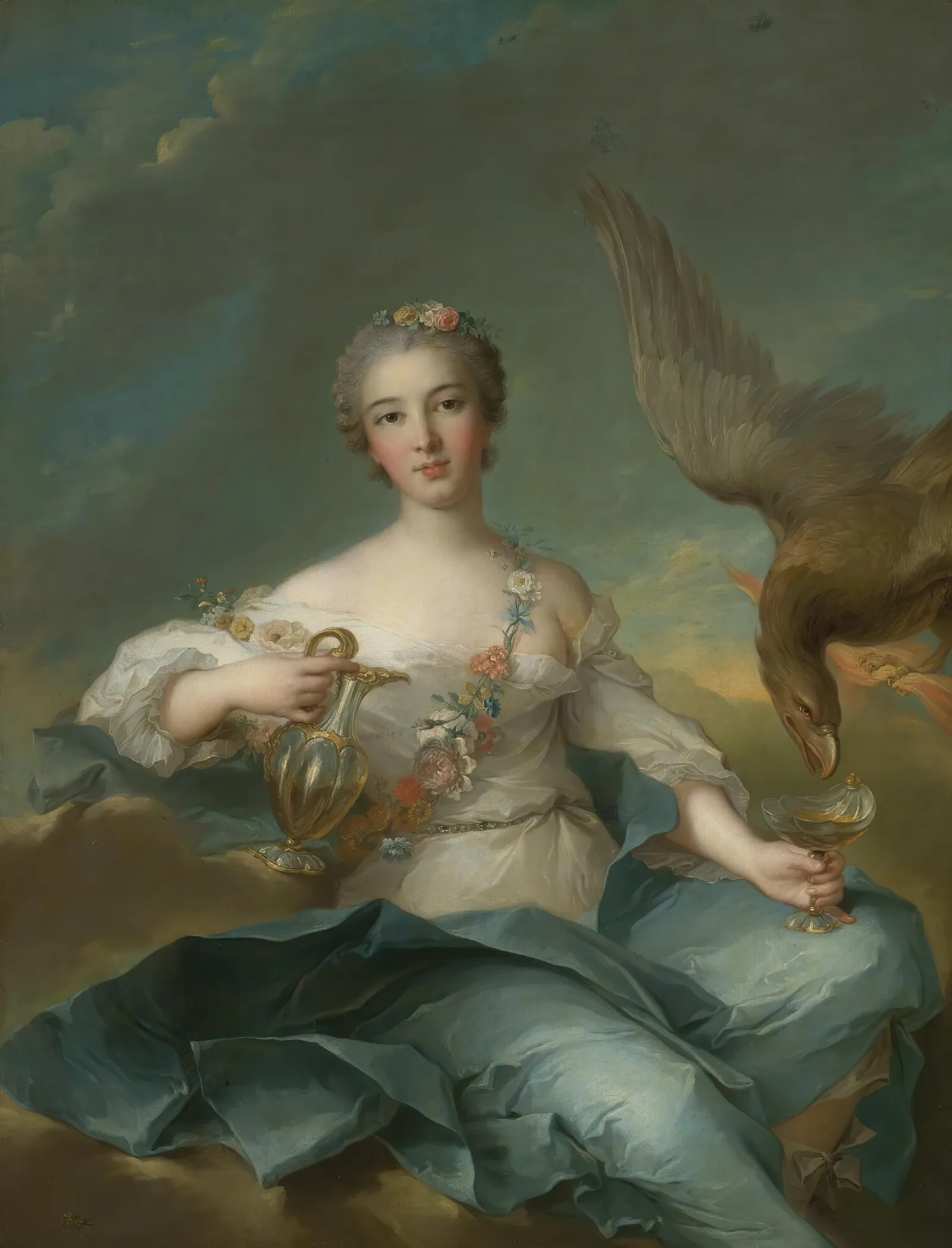 The Duchesse De Chartres As Hebe Wall Art by Jean-Marc Nattier - Canvas Print