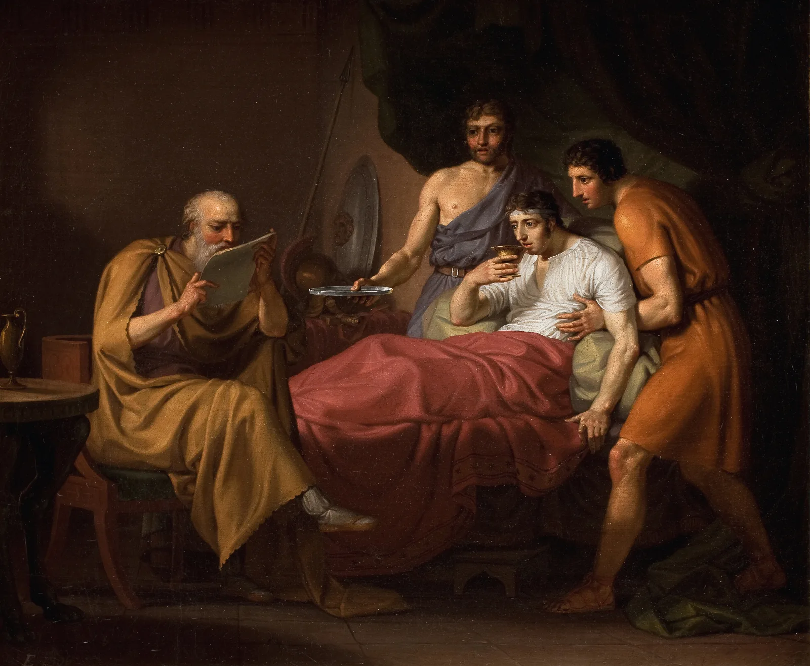 Alexander The Great On His Sickbed Wall Art by Christoffer Wilhelm Eckersberg - Canvas Print