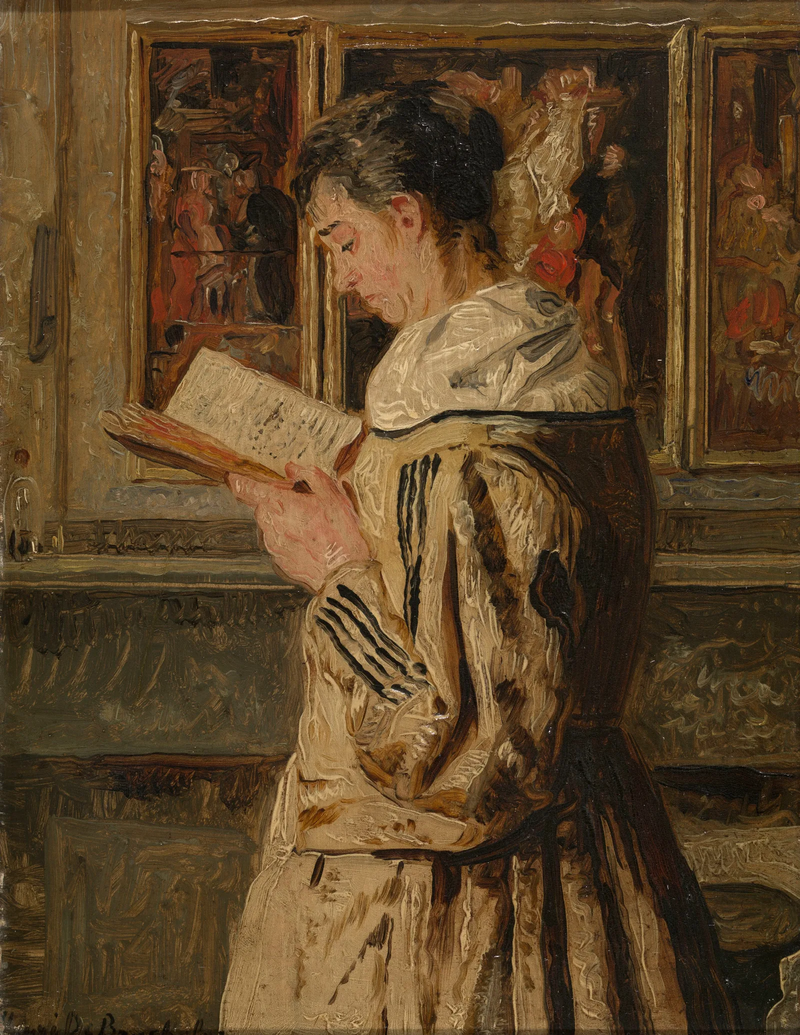 Woman Reading 15 Wall Art by Henri de Braekeleer - Canvas Print