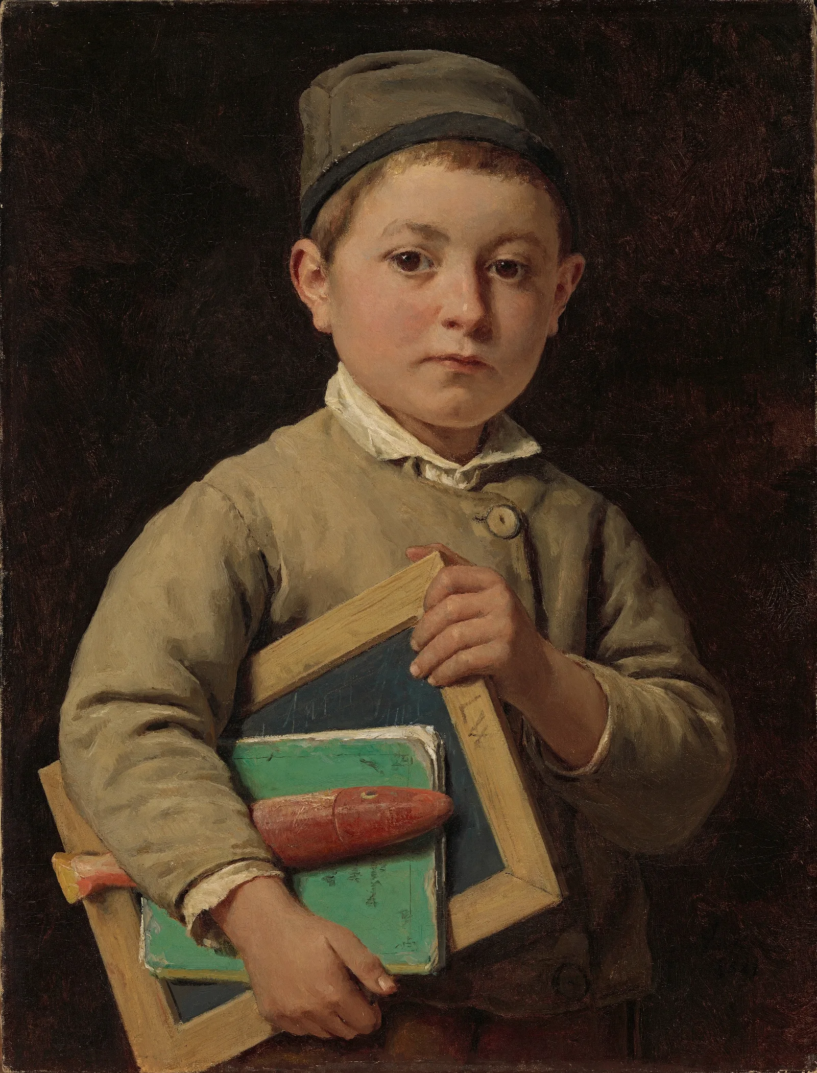 Schoolboy 2 Wall Art by Albert Anker - Canvas Print