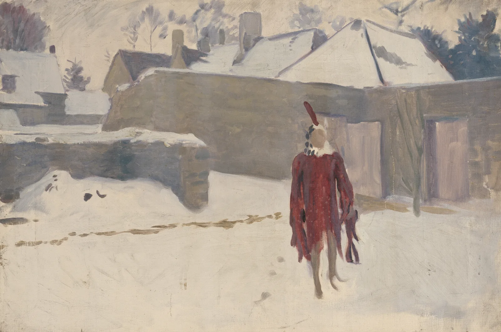 Mannikin In The Snow Wall Art by John Singer Sargent - Canvas Print