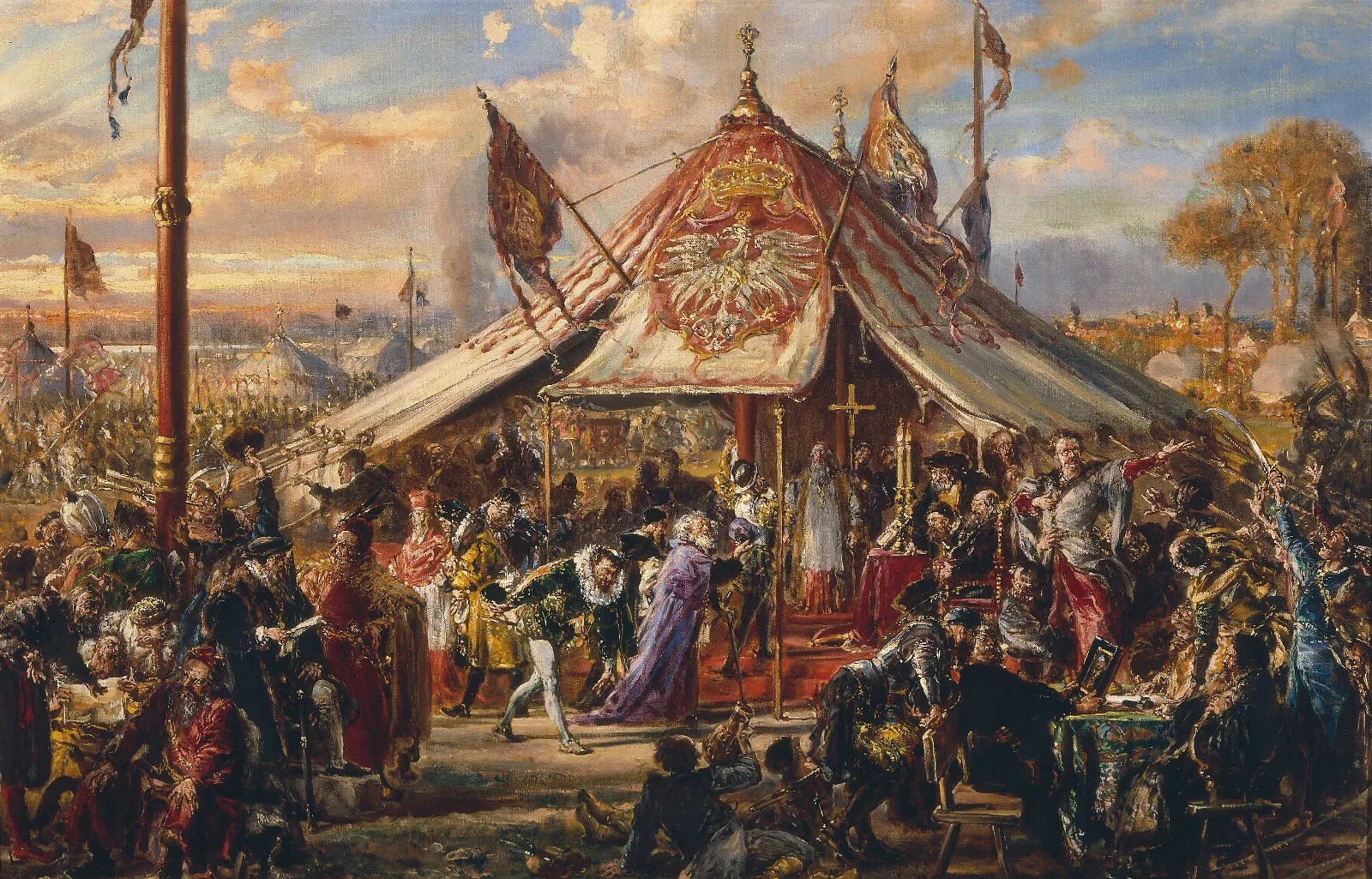 Power Of Commonwealth At Its Zenith From The Series History Of Civilization In Poland Wall Art by Jan Matejko - Canvas Print
