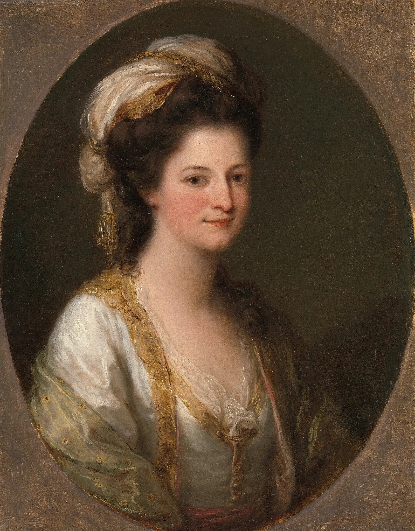 Portrait Of A Woman Traditionally Identified As Lady Hervey Wall Art by Angelica Kauffmann - Canvas Print