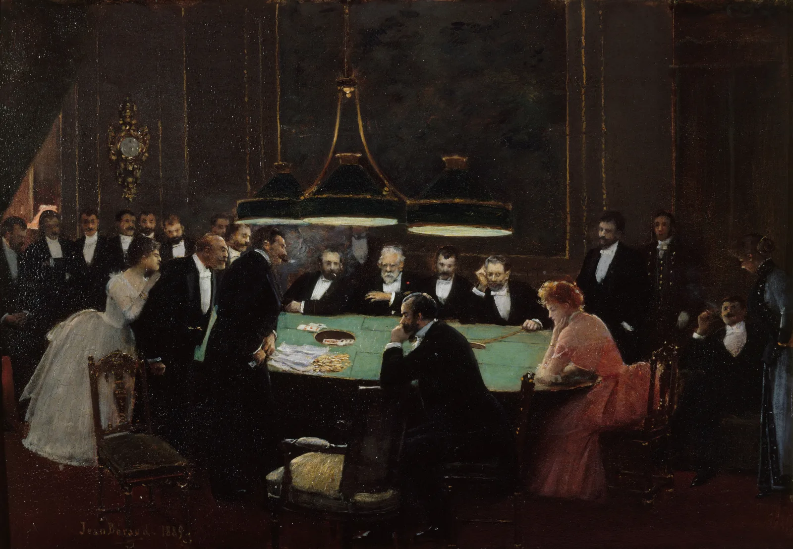 La Salle De Jeu Wall Art by Jean Béraud - Canvas Print