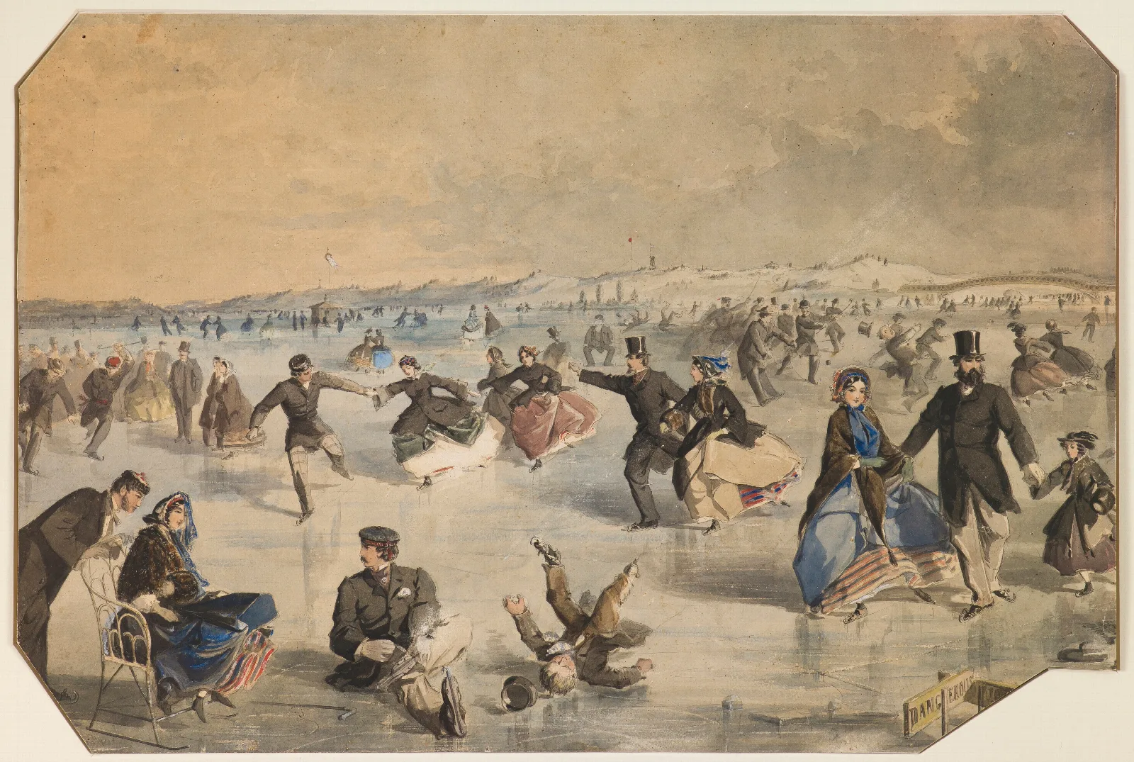 Skating In Central Park Wall Art by Winslow Homer - Canvas Print