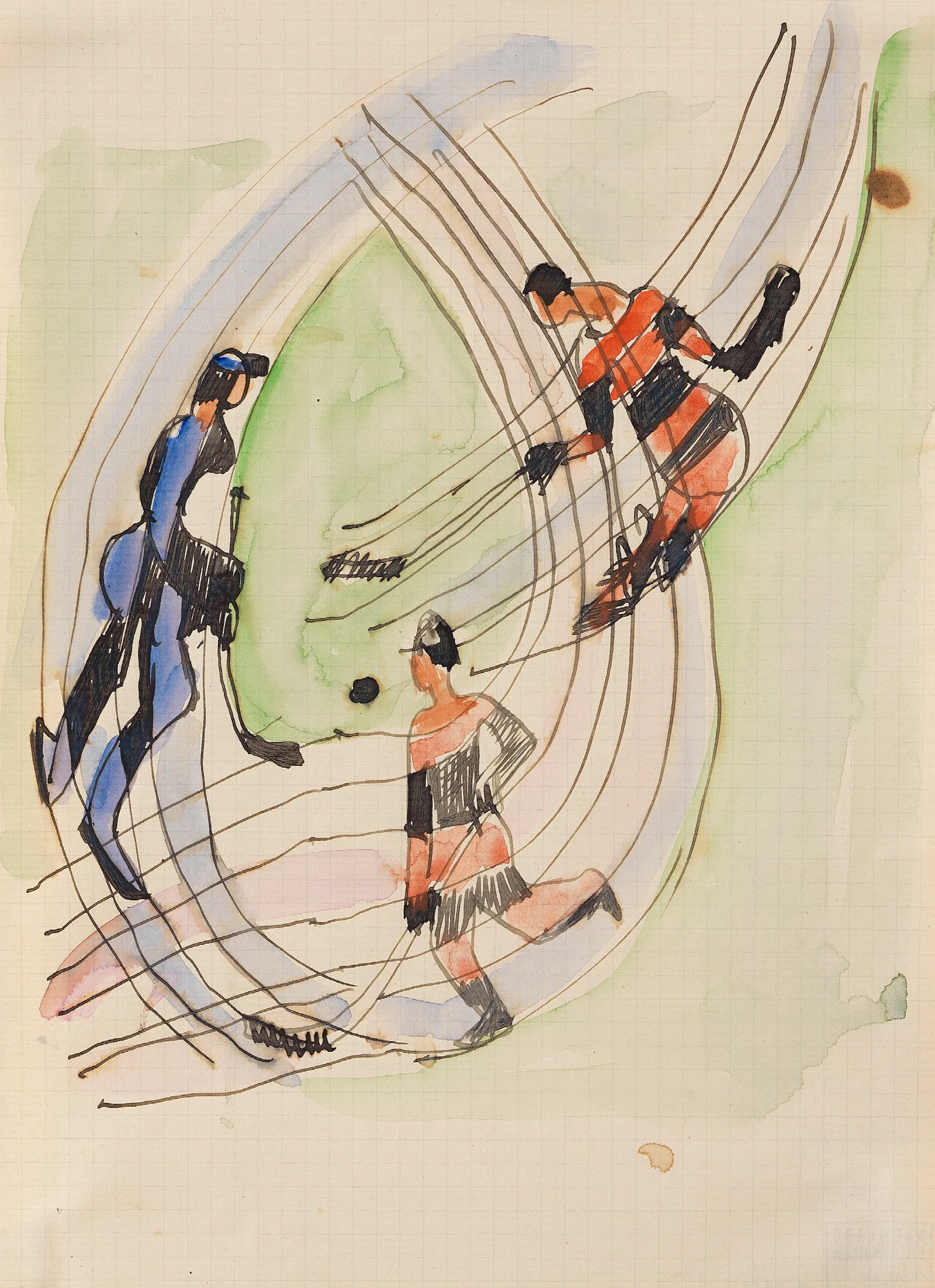Hockeyspieler Wall Art by Ernst Ludwig Kirchner - Canvas Print