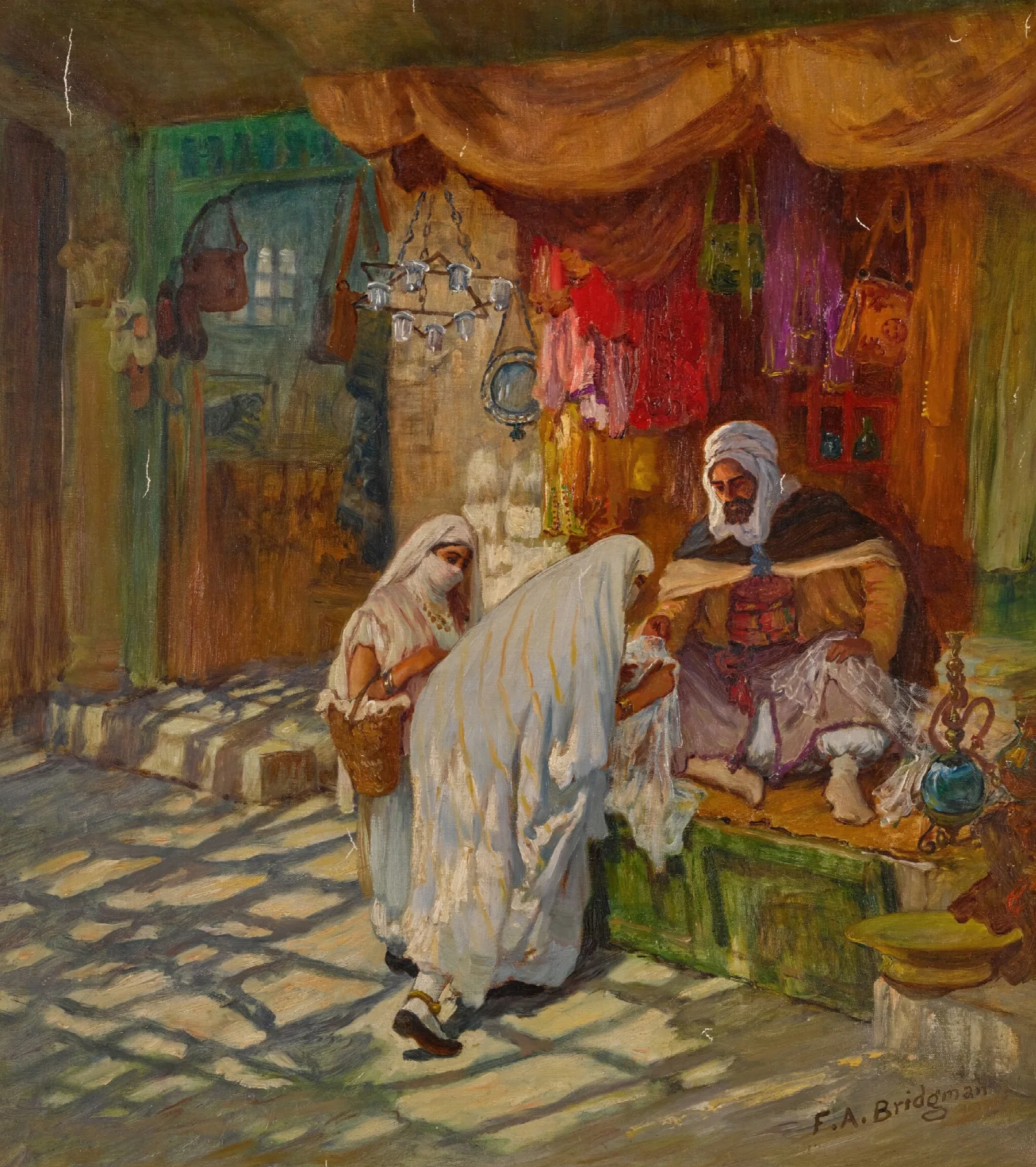 The Bazaar Wall Art by Frederick Arthur Bridgman - Canvas Print