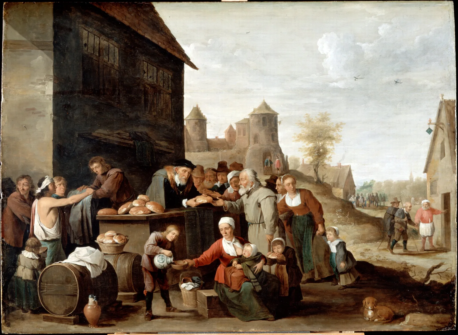 The Seven Corporal Works Of Mercy Wall Art by David Teniers The Younger - Canvas Print