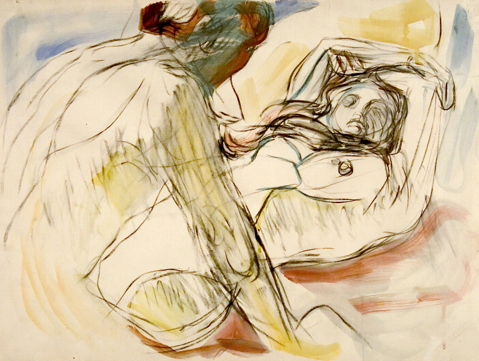 Mann Og Kvinne Wall Art by Edvard Munch - Canvas Print