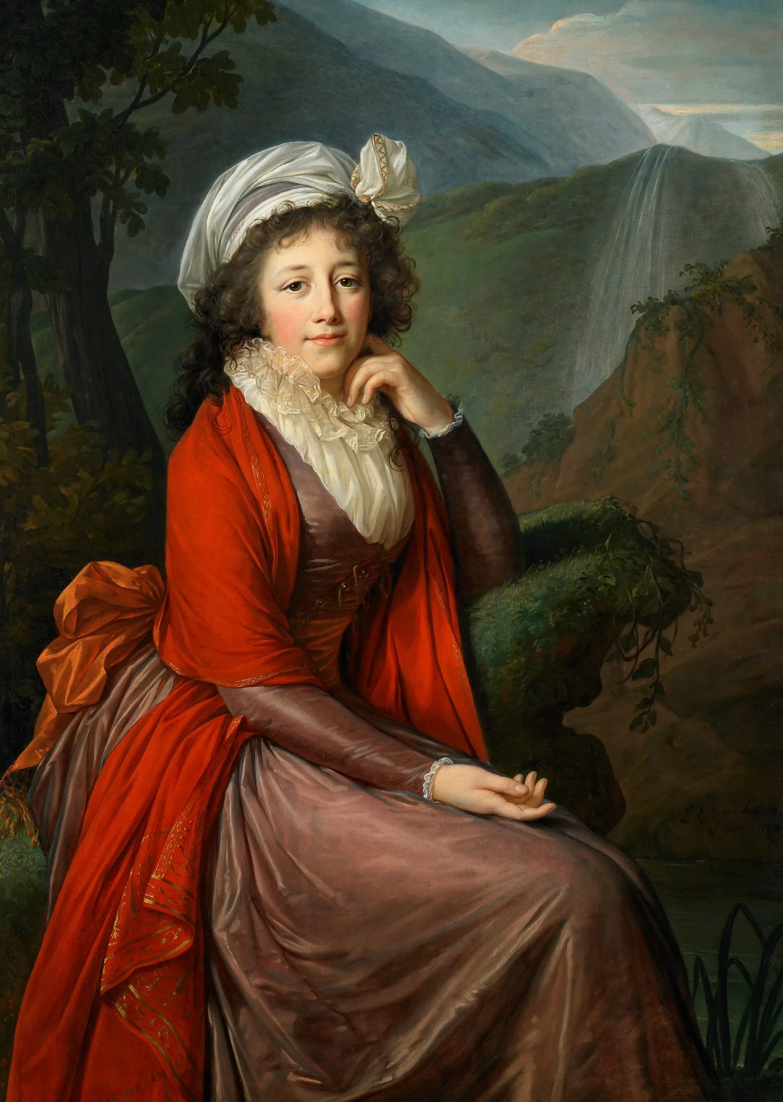 Portrait Of Countess Maria Theresia Bucquoi Nee Parr Wall Art by Elisabeth Louise Vigée Le Brun - Canvas Print