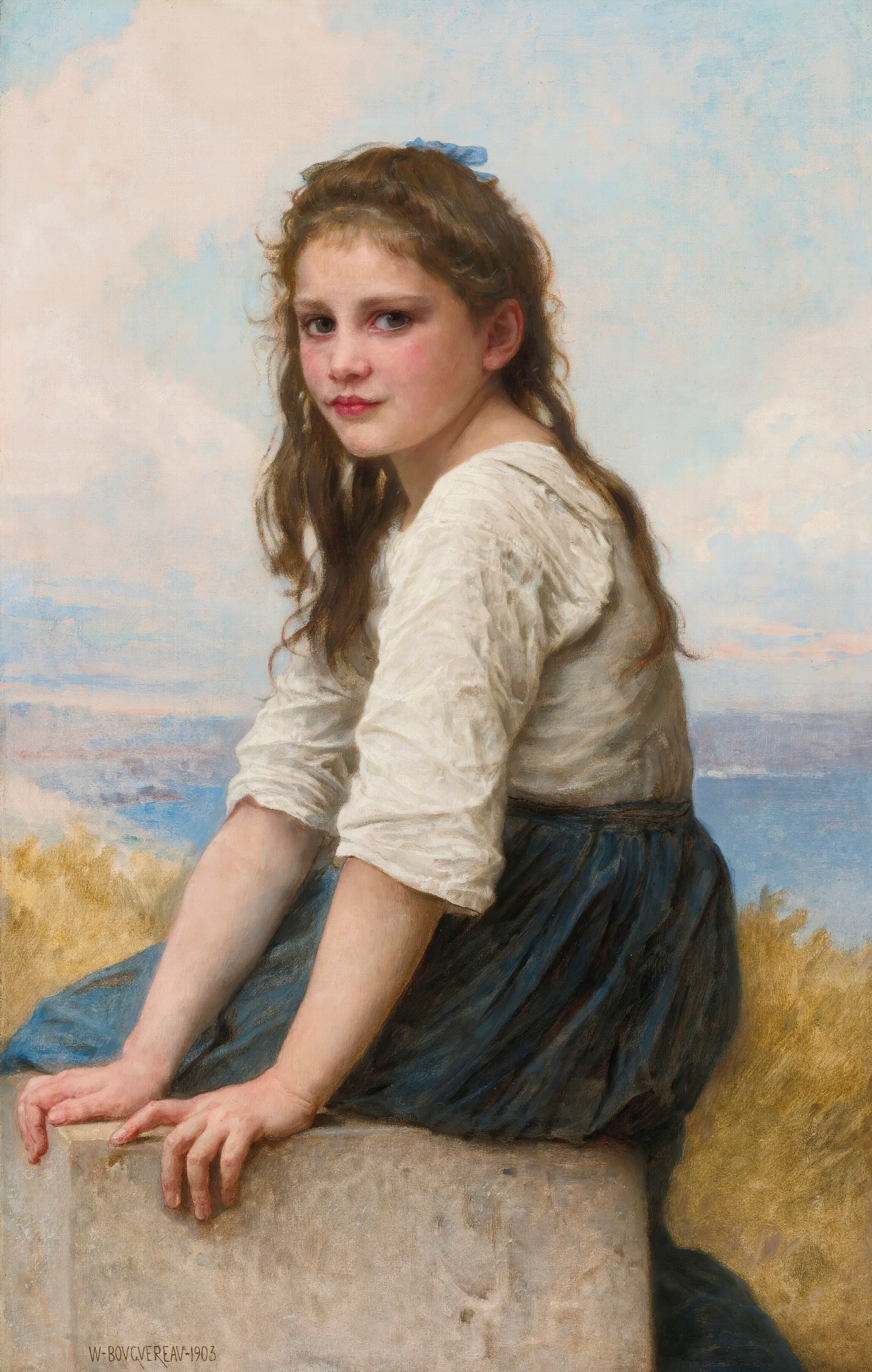 Au Bord De La Mer Wall Art by William Bouguereau - Canvas Print