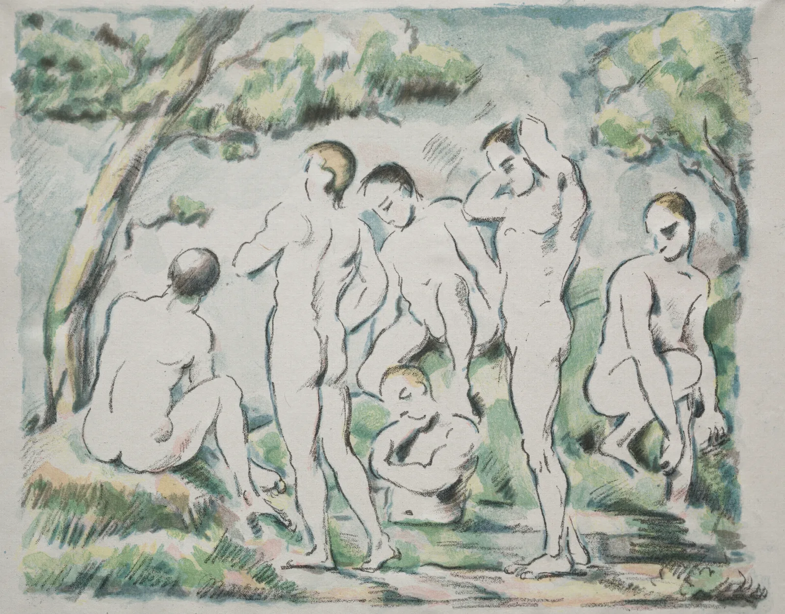 The Bathers 22 Wall Art by Paul Cézanne - Canvas Print