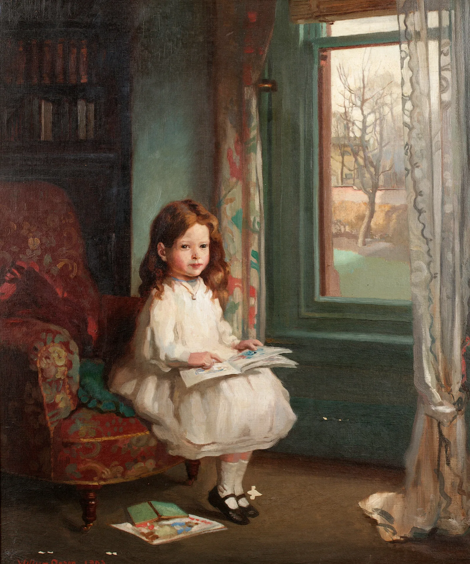 Portrait Of Clara Hughes Wall Art by William Orpen - Canvas Print