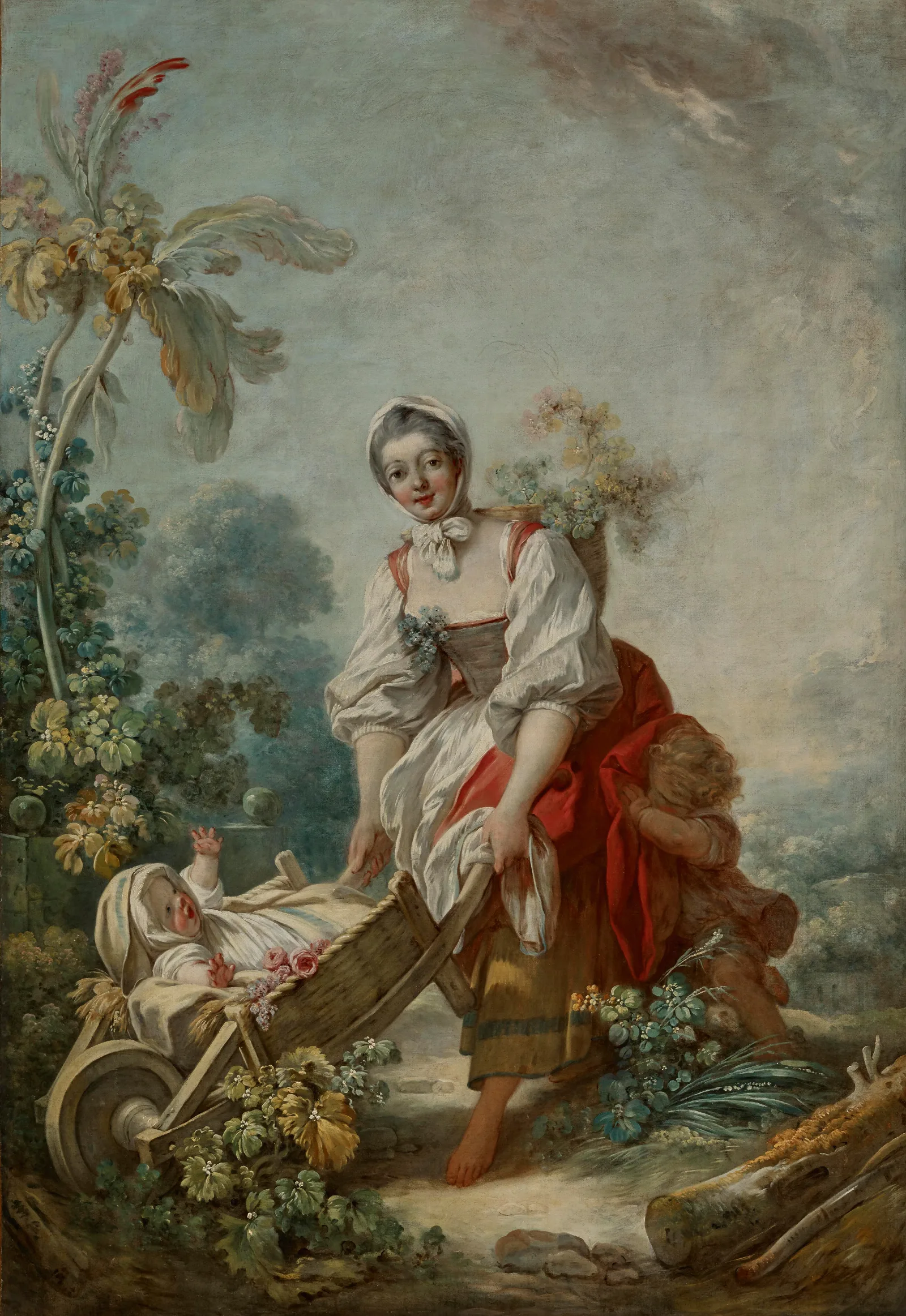 The Joys Of Motherhood Wall Art by Jean-Honoré Fragonard - Canvas Print