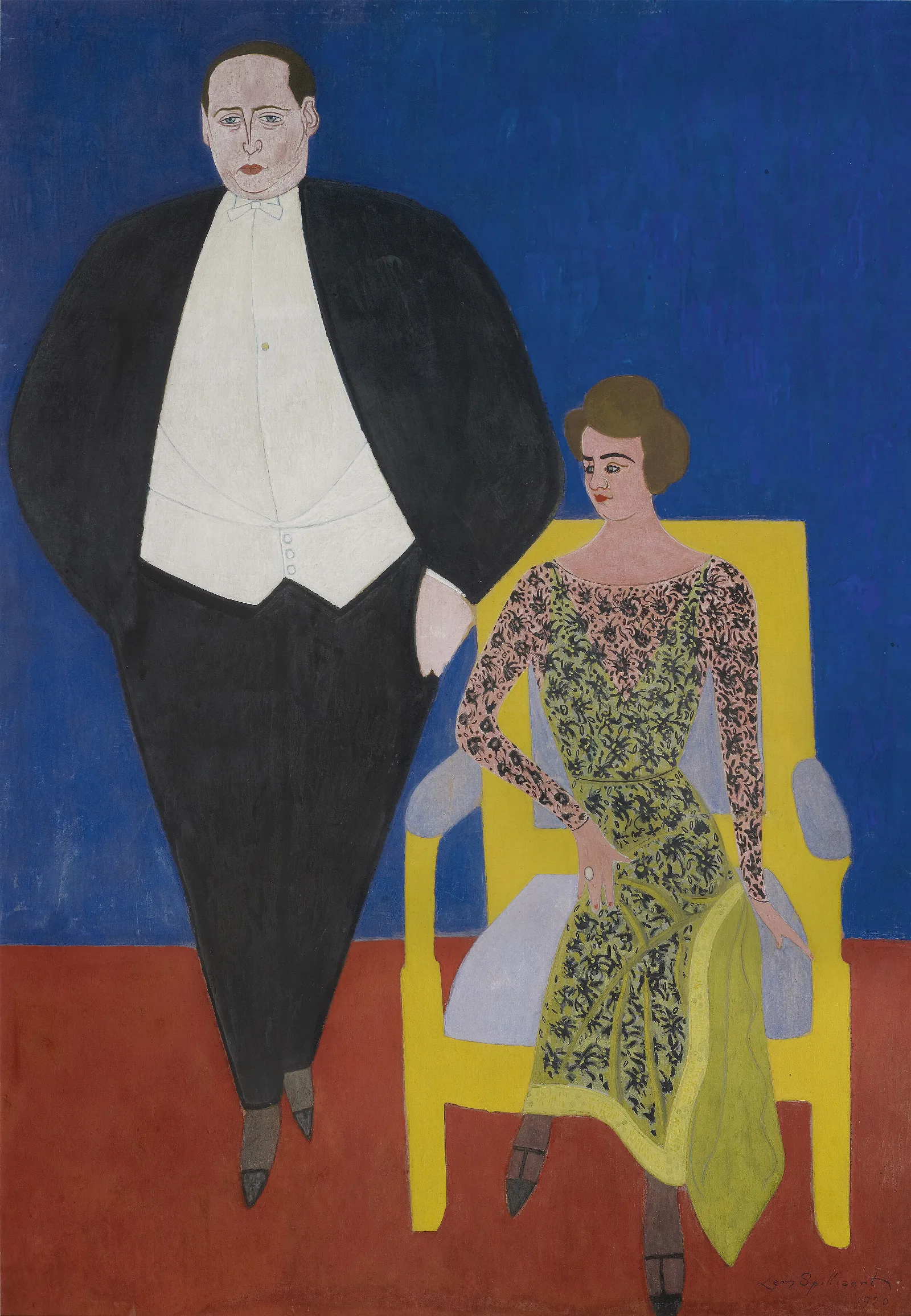 Portrait Of Gustave En Norine Van Hecke Wall Art by Léon Spilliaert - Canvas Print