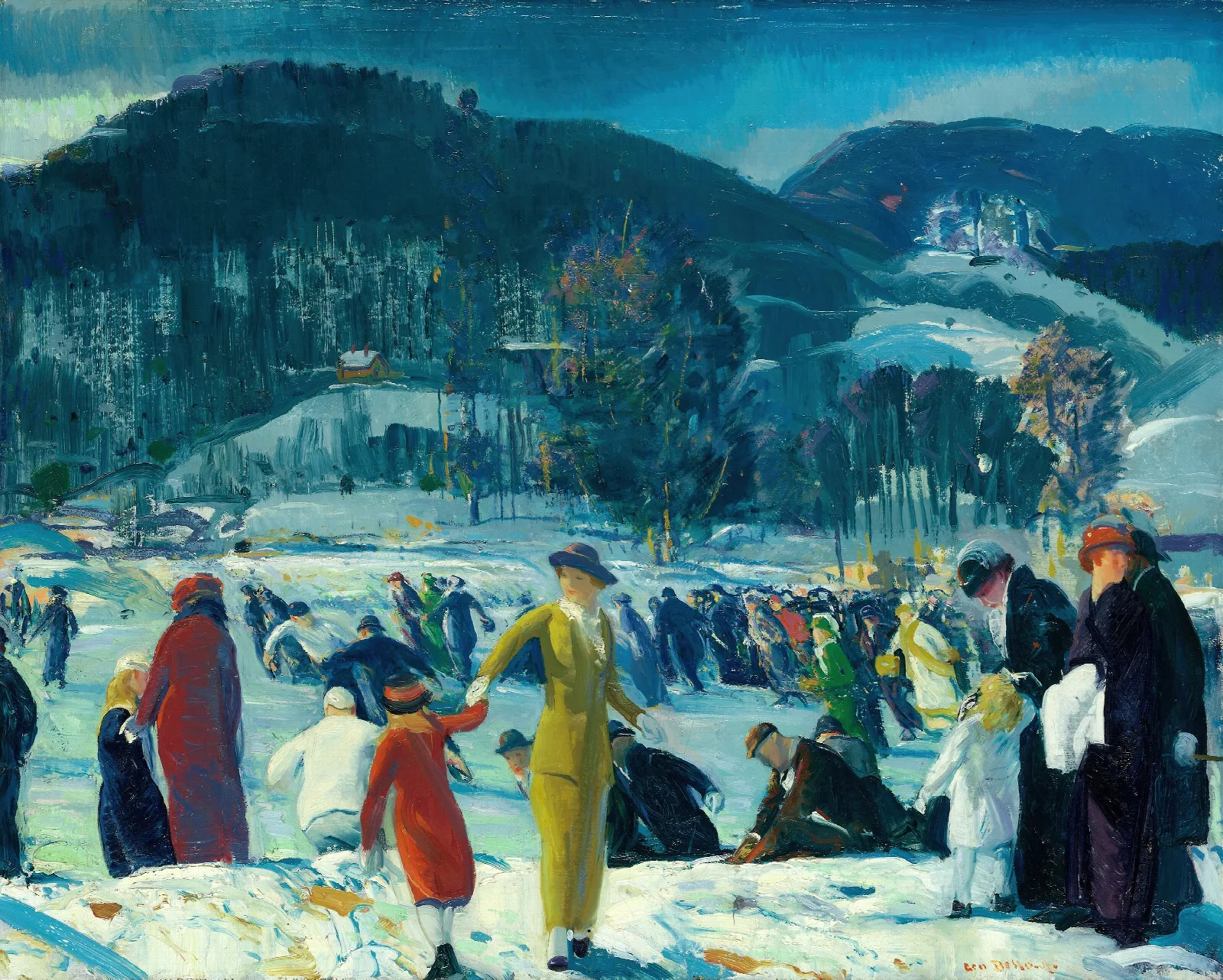 Love Of Winter Wall Art by George Wesley Bellows - Canvas Print
