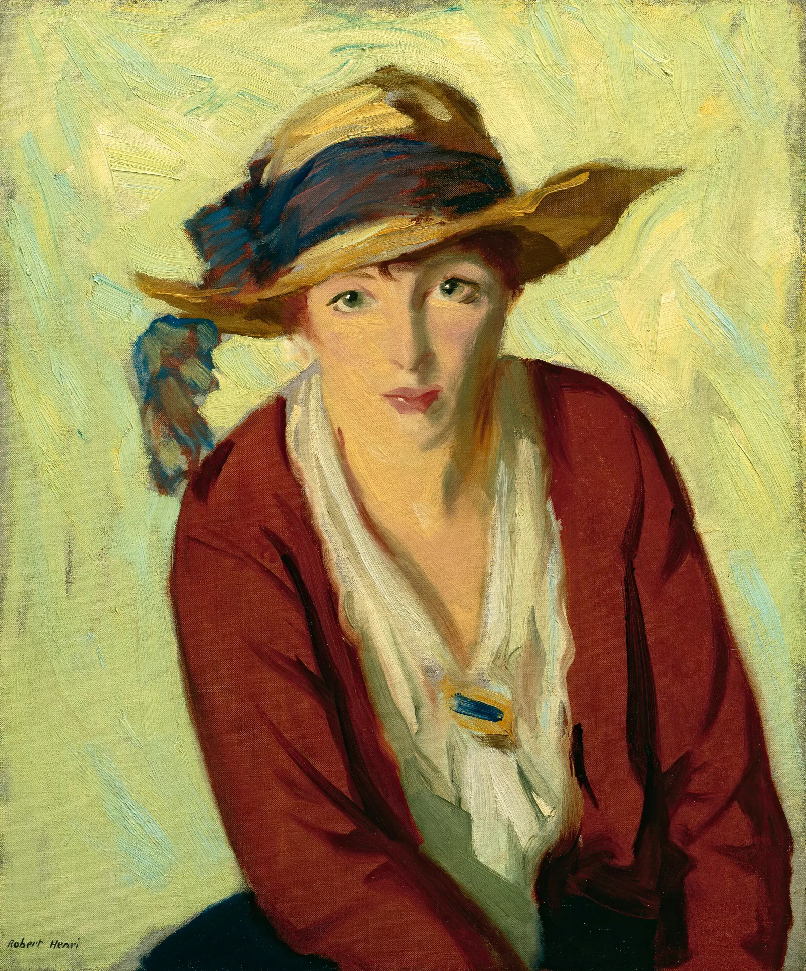 The Beach Hat Wall Art by Robert Henri - Canvas Print