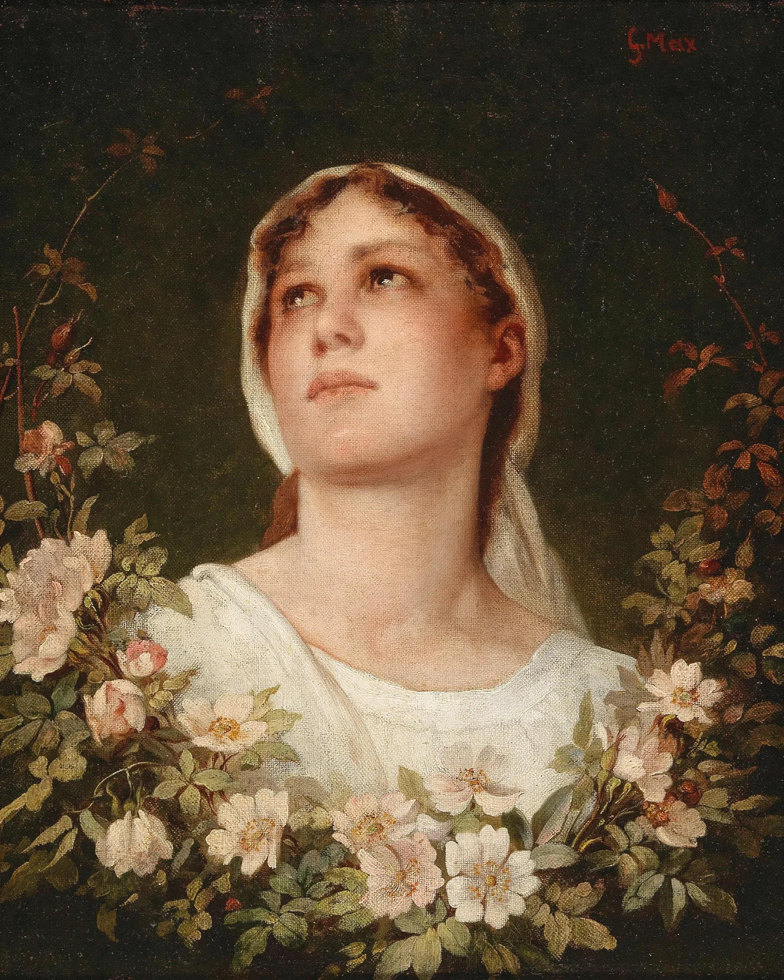Daydreaming 7 Wall Art by Gabriel von Max - Canvas Print