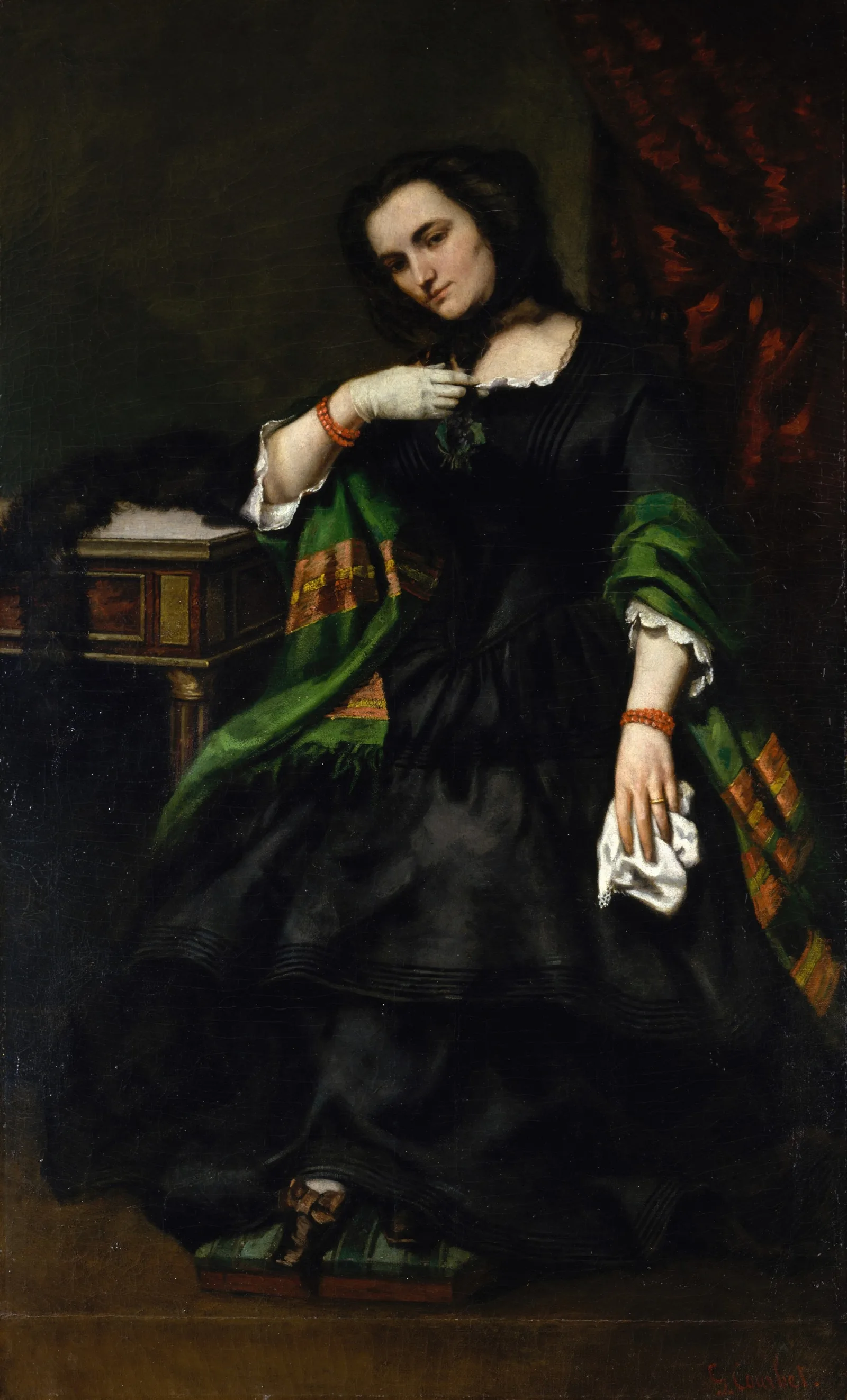 Madame Auguste Cuoq Mathilde Desportes 1827 1910 Wall Art by Gustave Courbet - Canvas Print