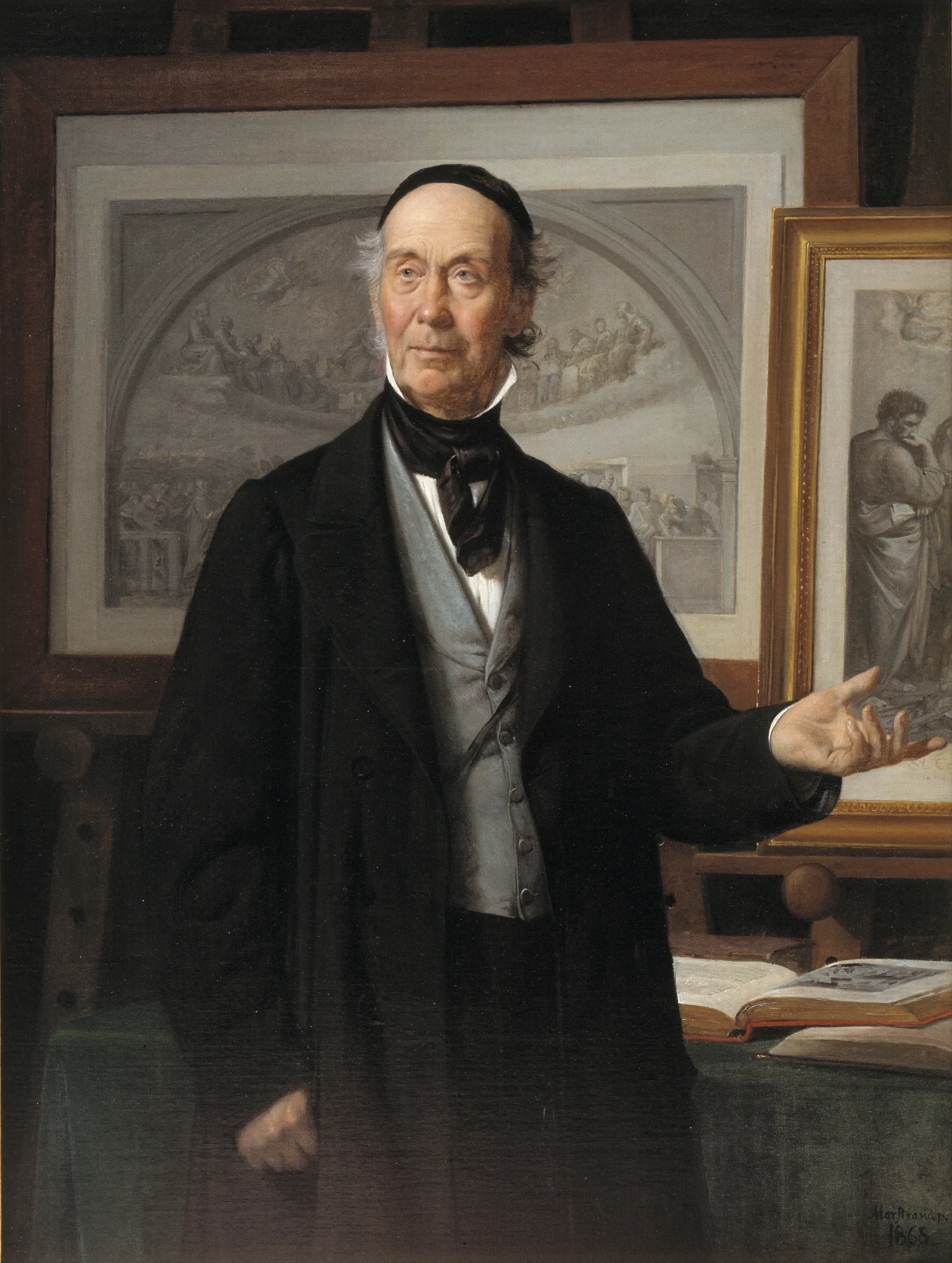 The Art Historian Niels Lauritz Hoyen Wall Art by Wilhelm Marstrand - Canvas Print