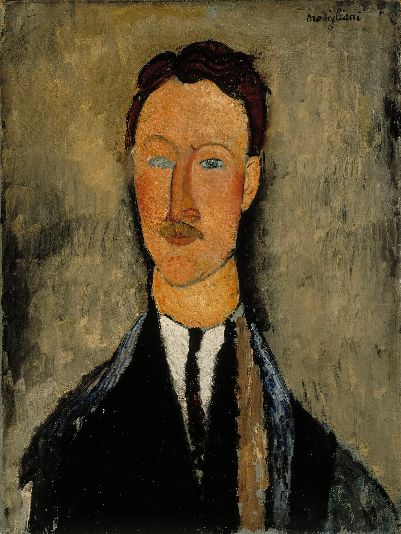 Portrait Of The Artist Leopold Survage Wall Art by Amedeo Modigliani - Canvas Print