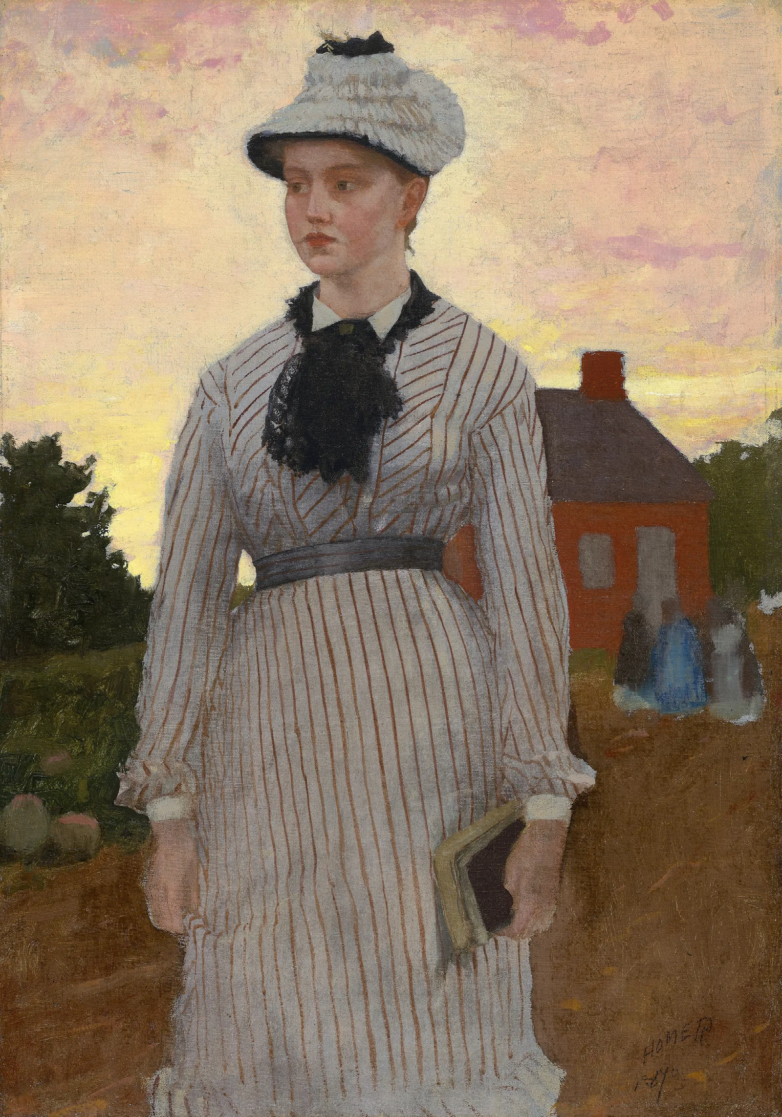 The Red School House Wall Art by Winslow Homer - Canvas Print