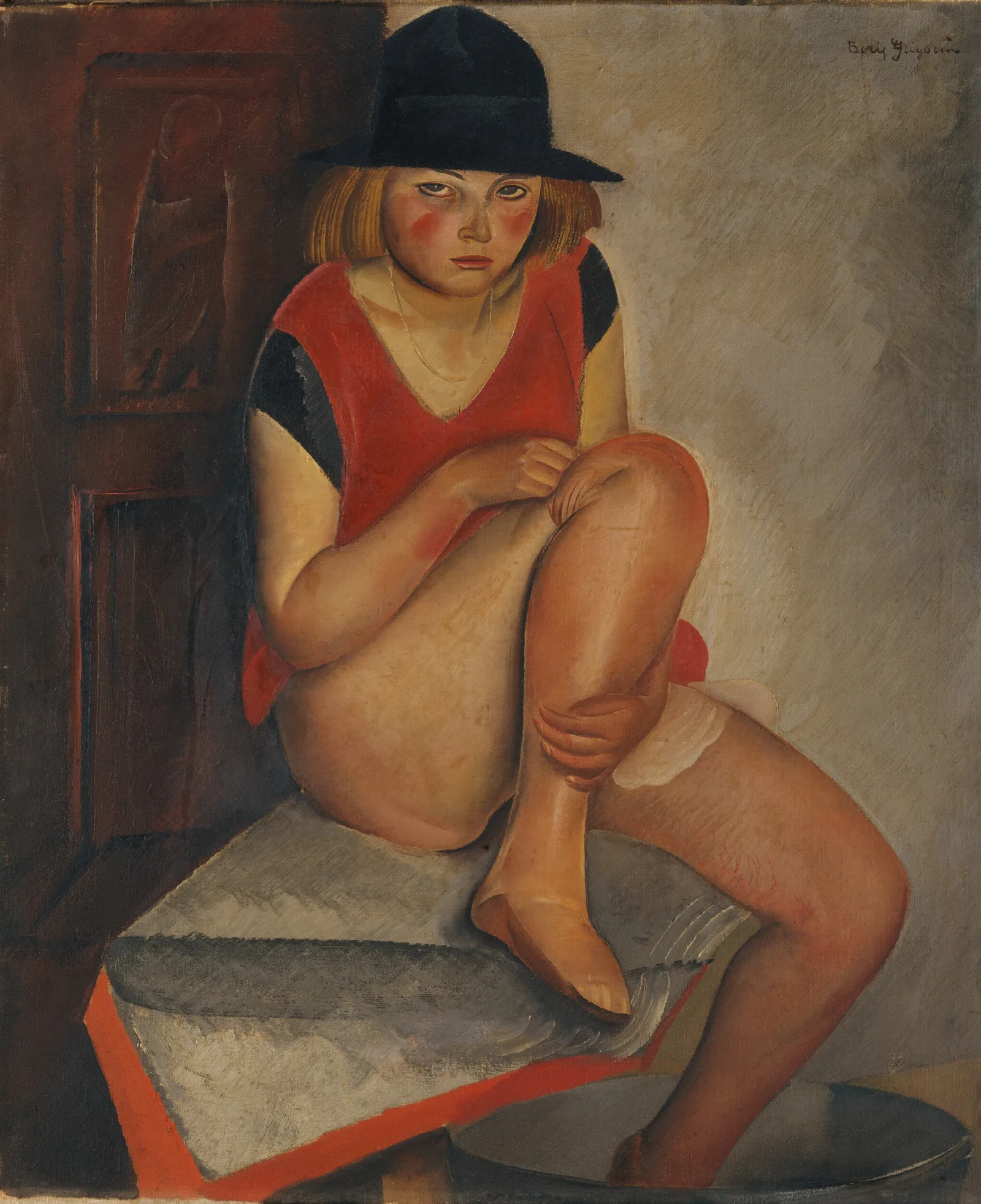 The Model 12 Wall Art by Boris Grigoriev - Canvas Print