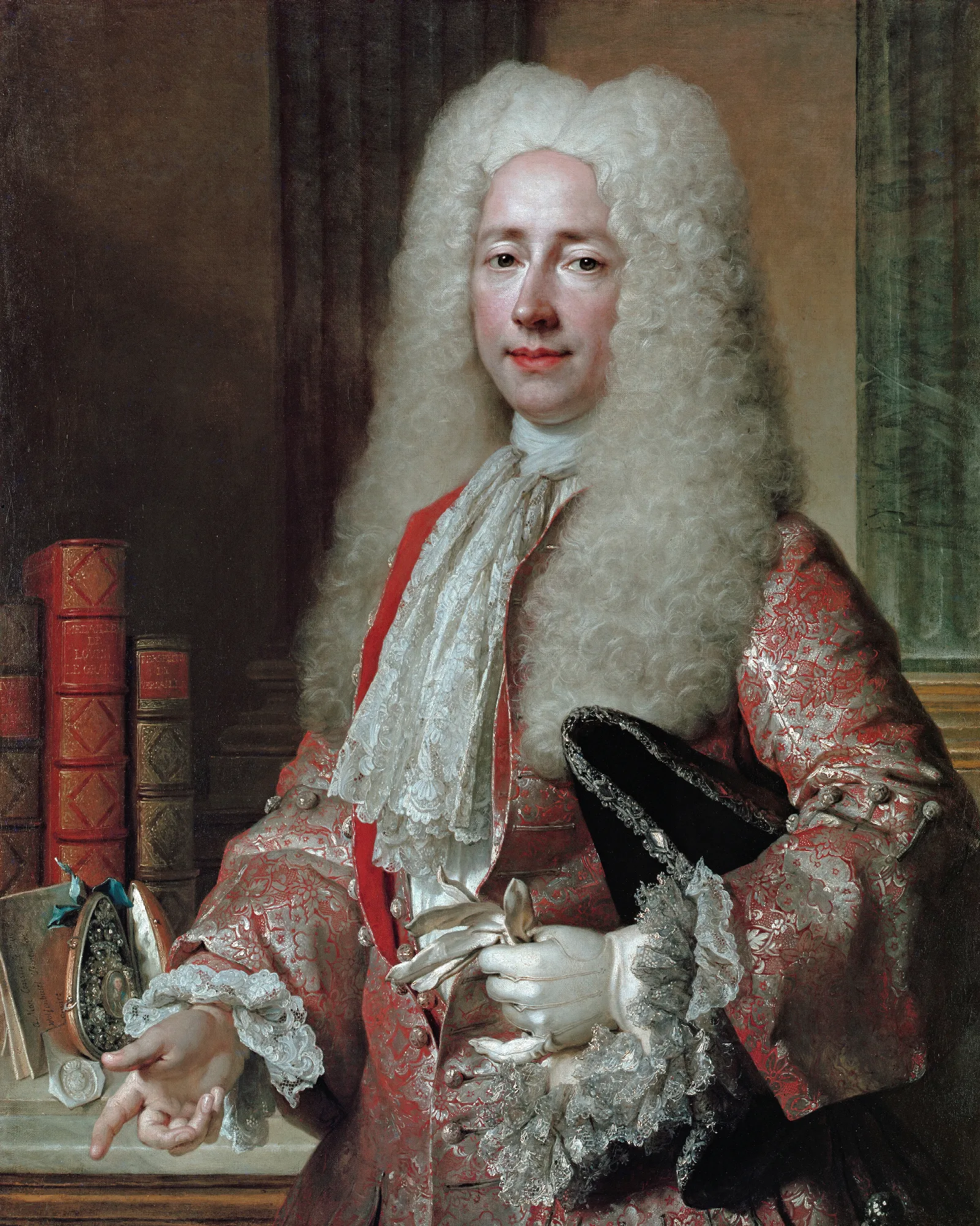 Portrait De Conrad Detlef Comte De Dehn Wall Art by Nicolas de Largillière - Canvas Print