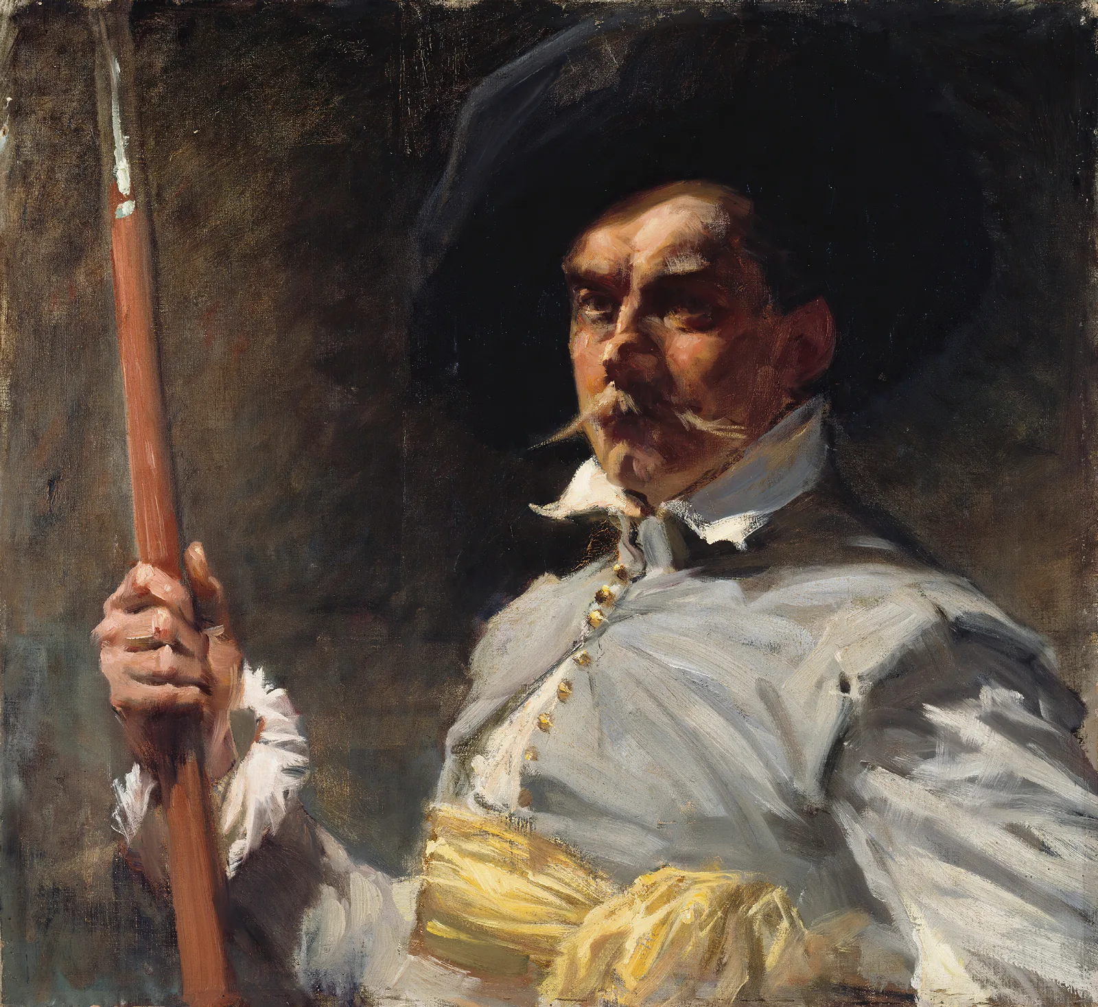 Self Portrait In 17th Century Costume Wall Art by Albert Edelfelt - Canvas Print