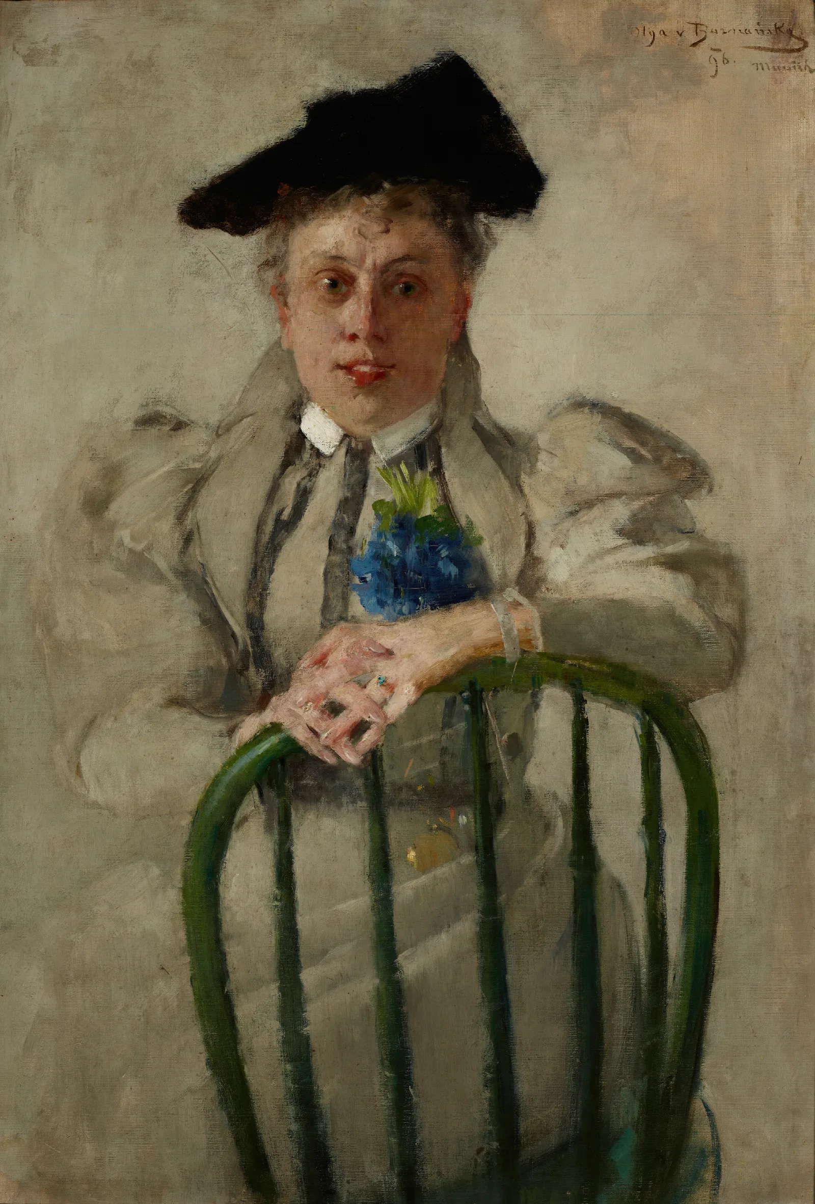 Portrait Of Irena Zbigniewicz Nee Serda Wall Art by Olga Boznanska - Canvas Print