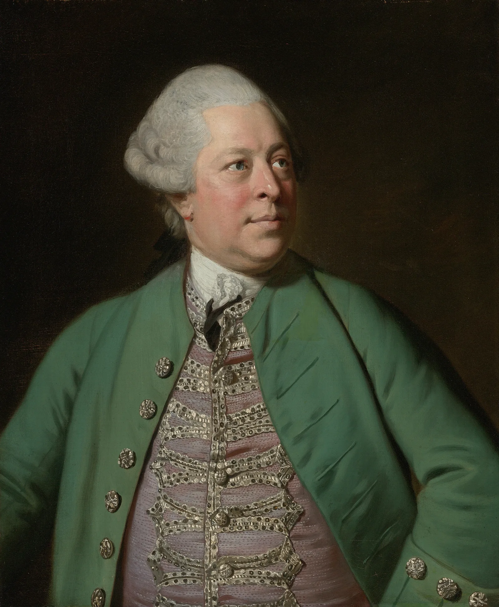 Portrait Of Edward Holden Cruttenden 1720 1771 Wall Art by Sir Joshua Reynolds - Canvas Print